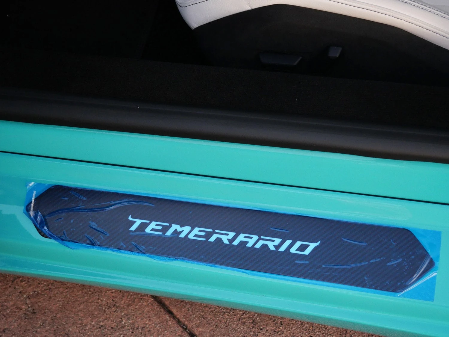 2026 Lamborghini Temerario interior, door sill, Nero Ade