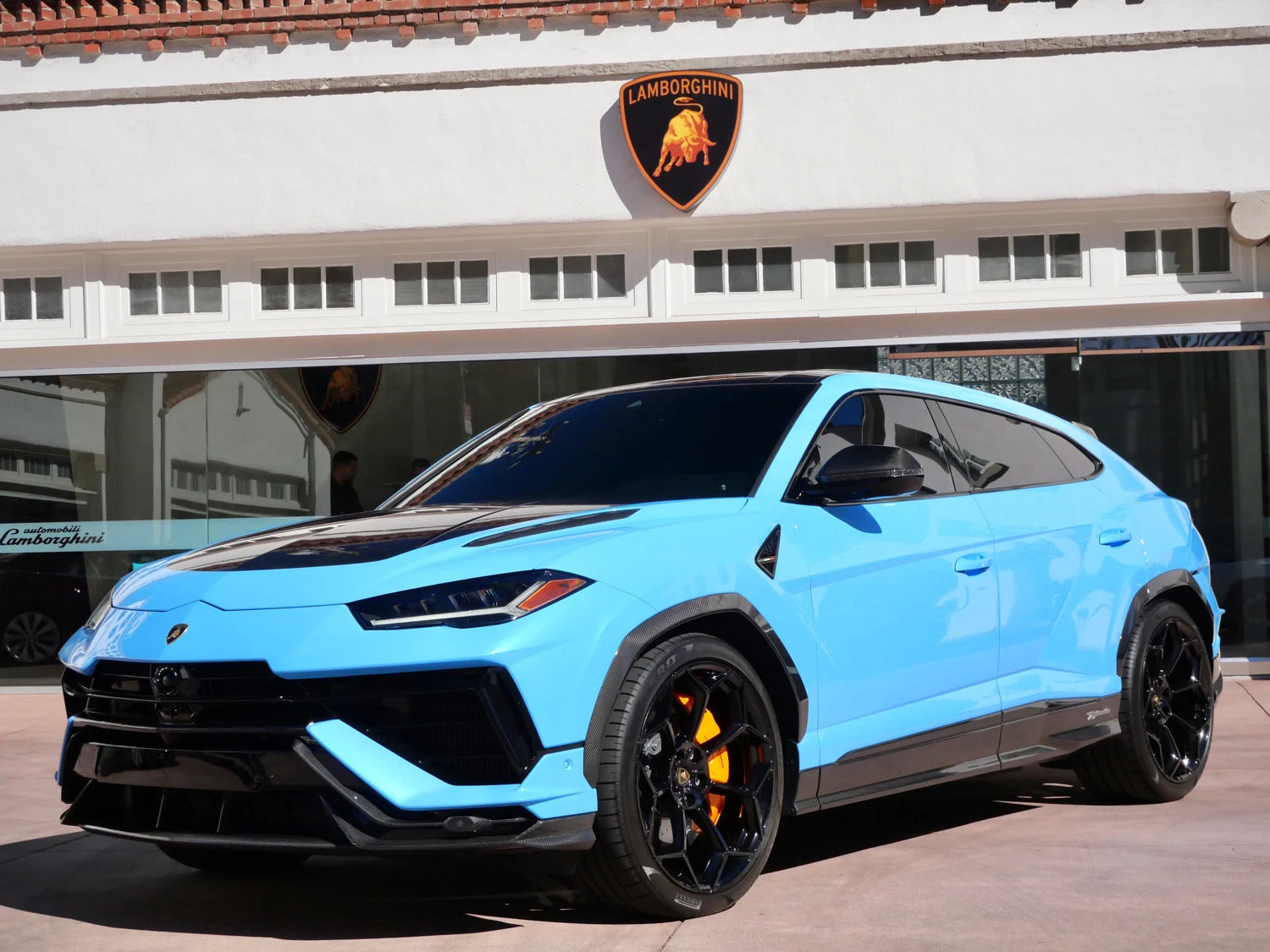 2024 Lamborghini Urus Performante for sale, front three-quarter view, Blue