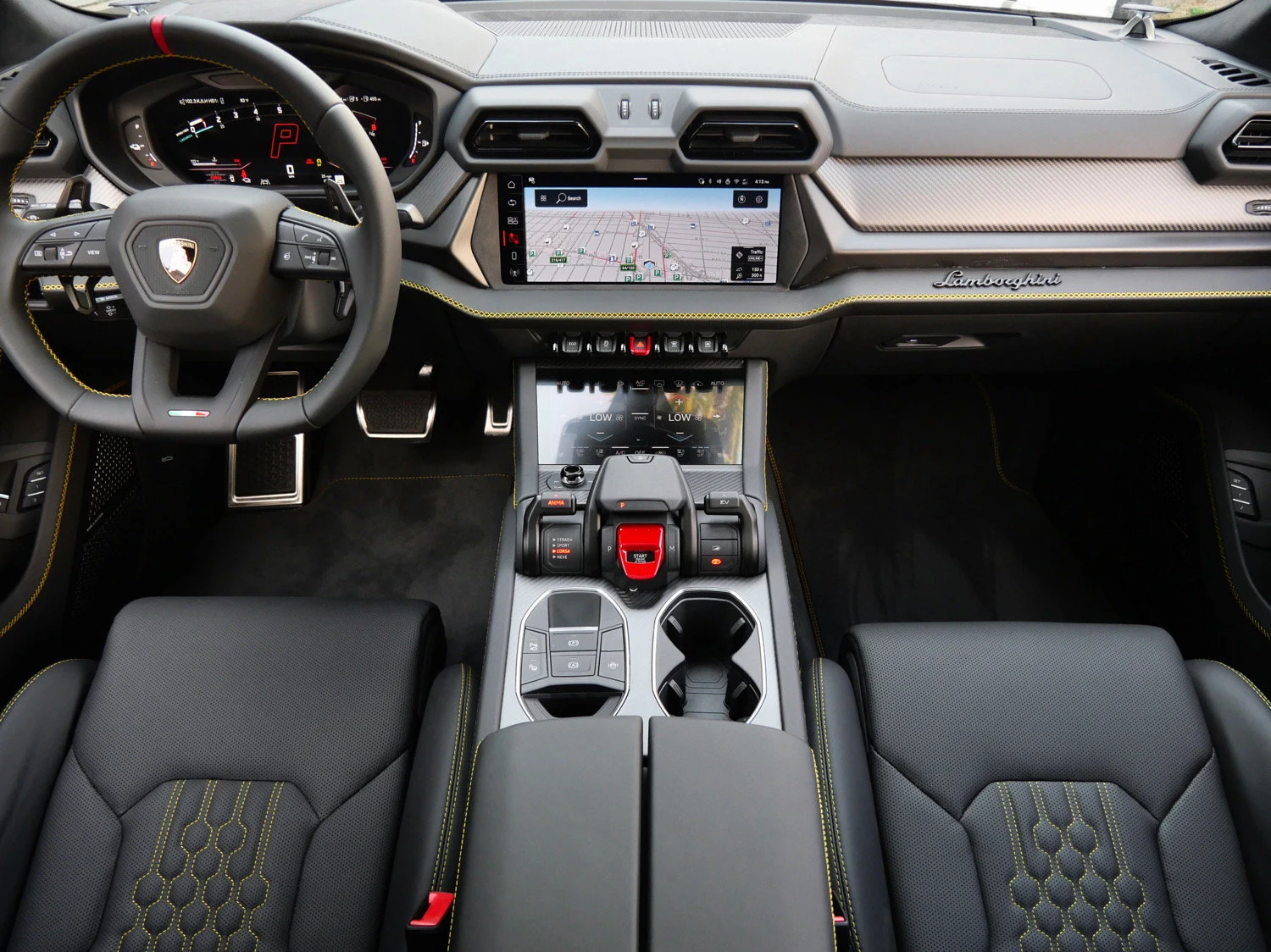 2026 Lamborghini Urus SE interior, Nero Ade