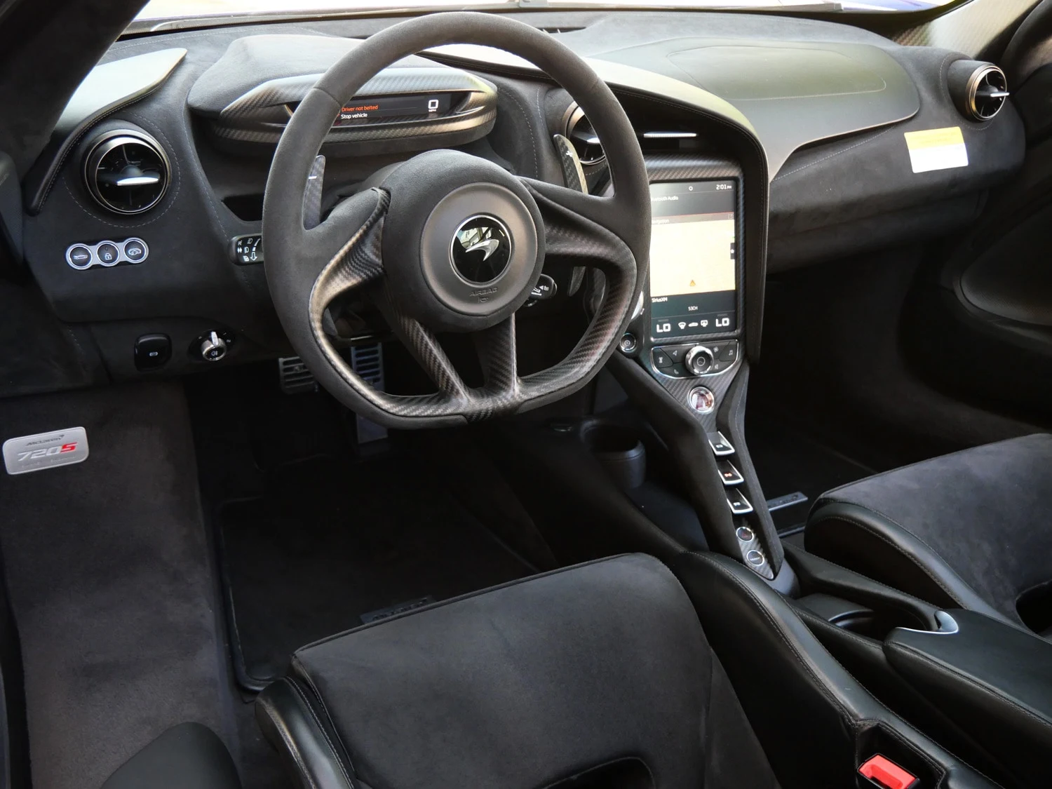2020 McLaren 720S interior, dashboard, Black