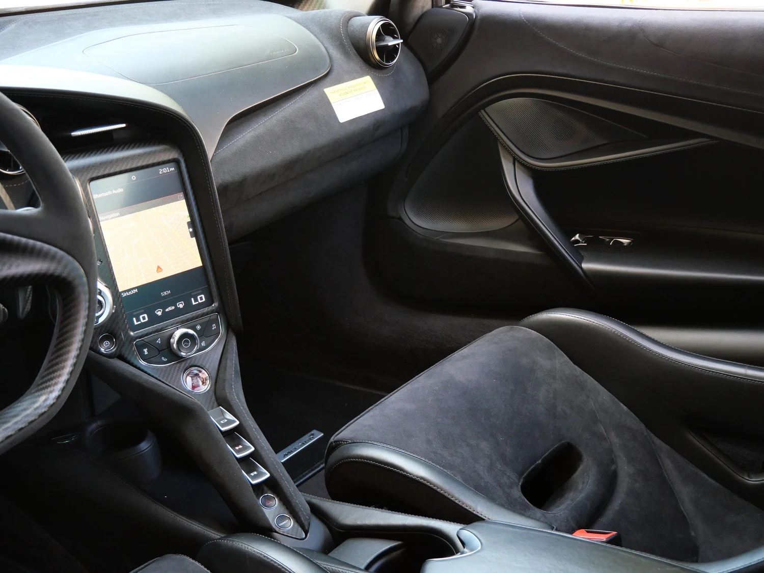 2020 McLaren 720S interior, Black