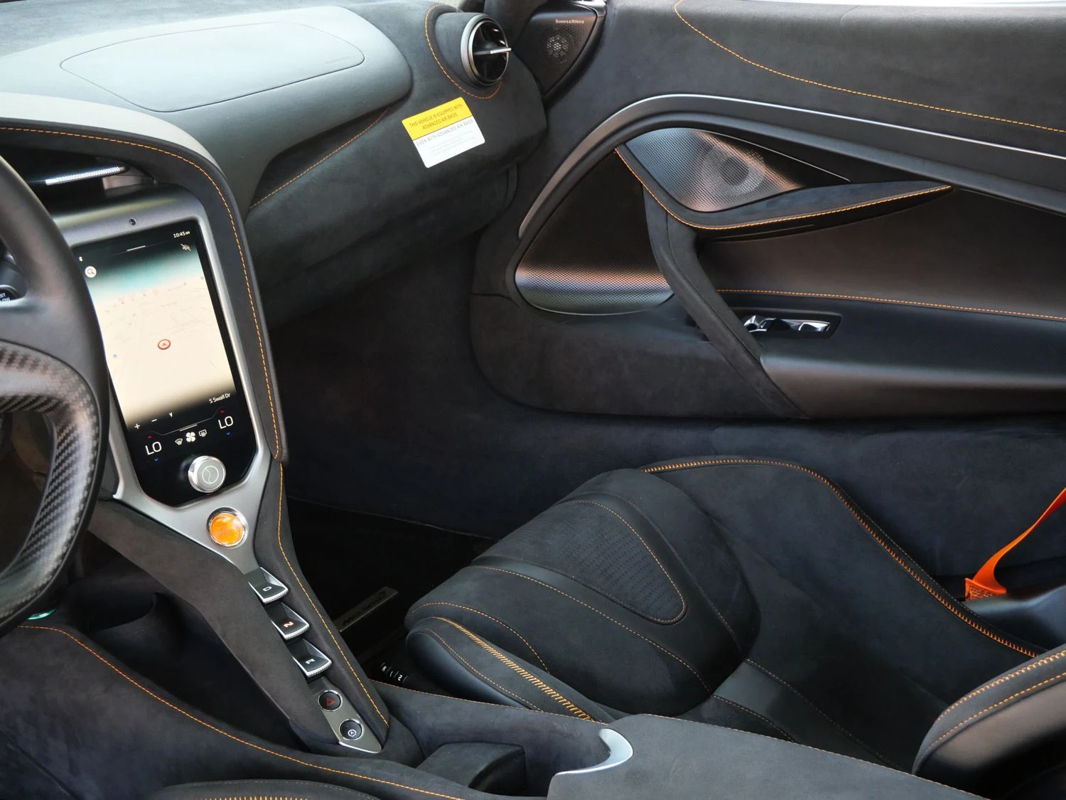 2025 McLaren 750S interior, Carbon Black