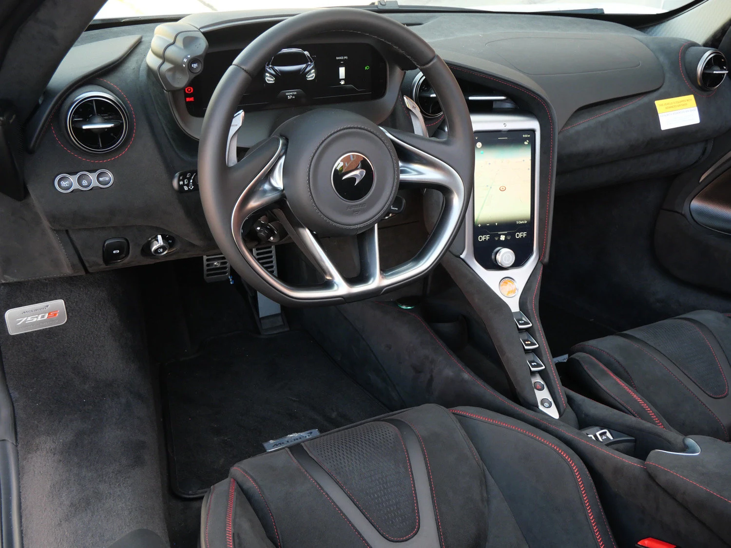 2027 McLaren 750S Spider interior, Carbon Black