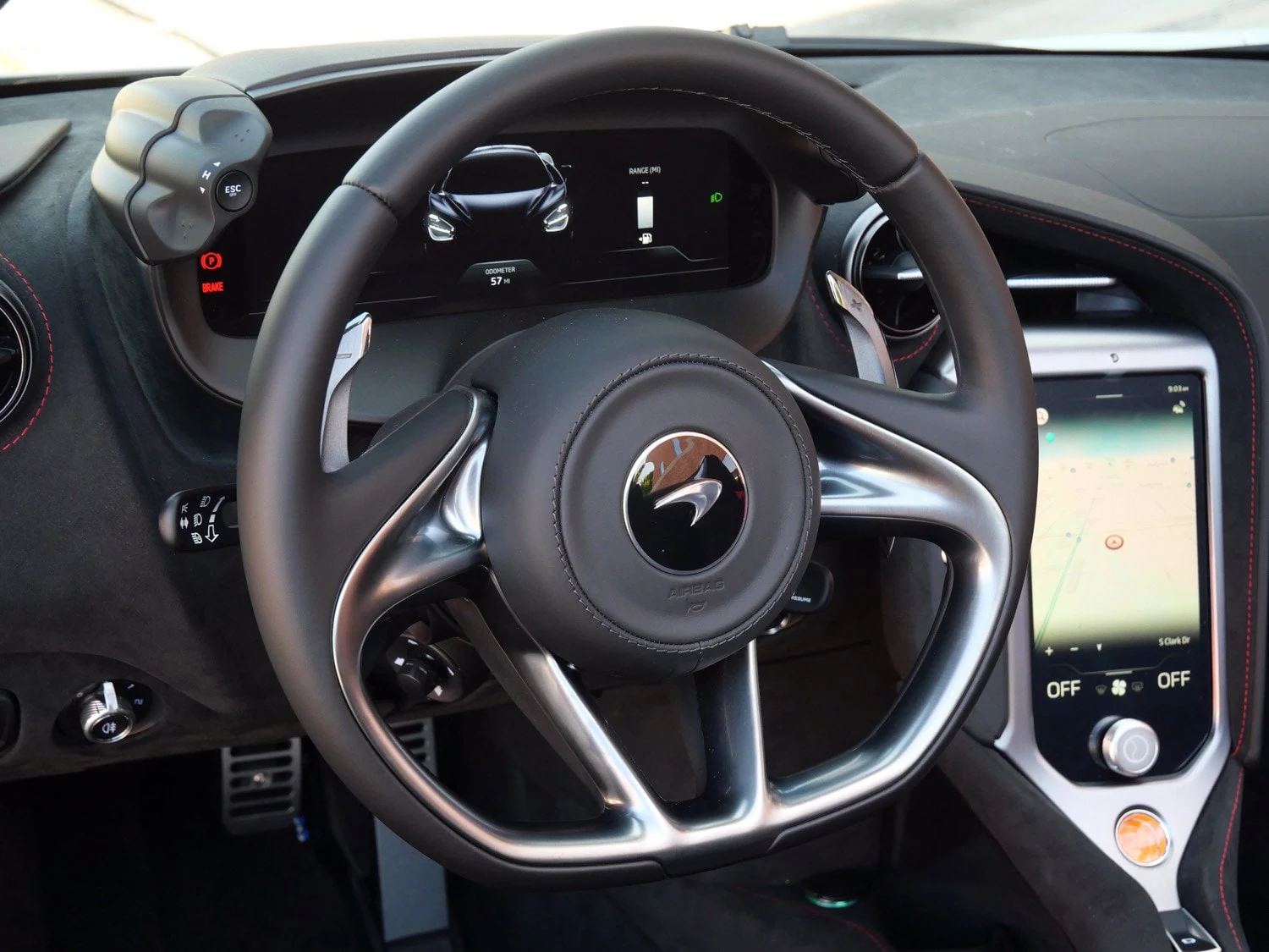 2027 McLaren 750S Spider interior, Carbon Black