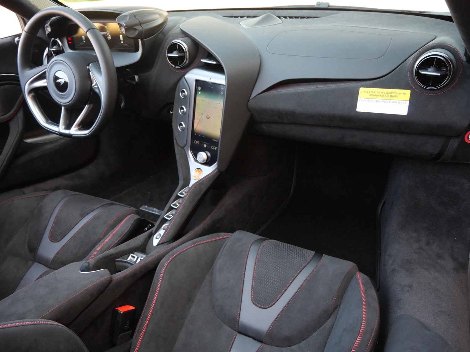 2027 McLaren 750S Spider interior, Carbon Black