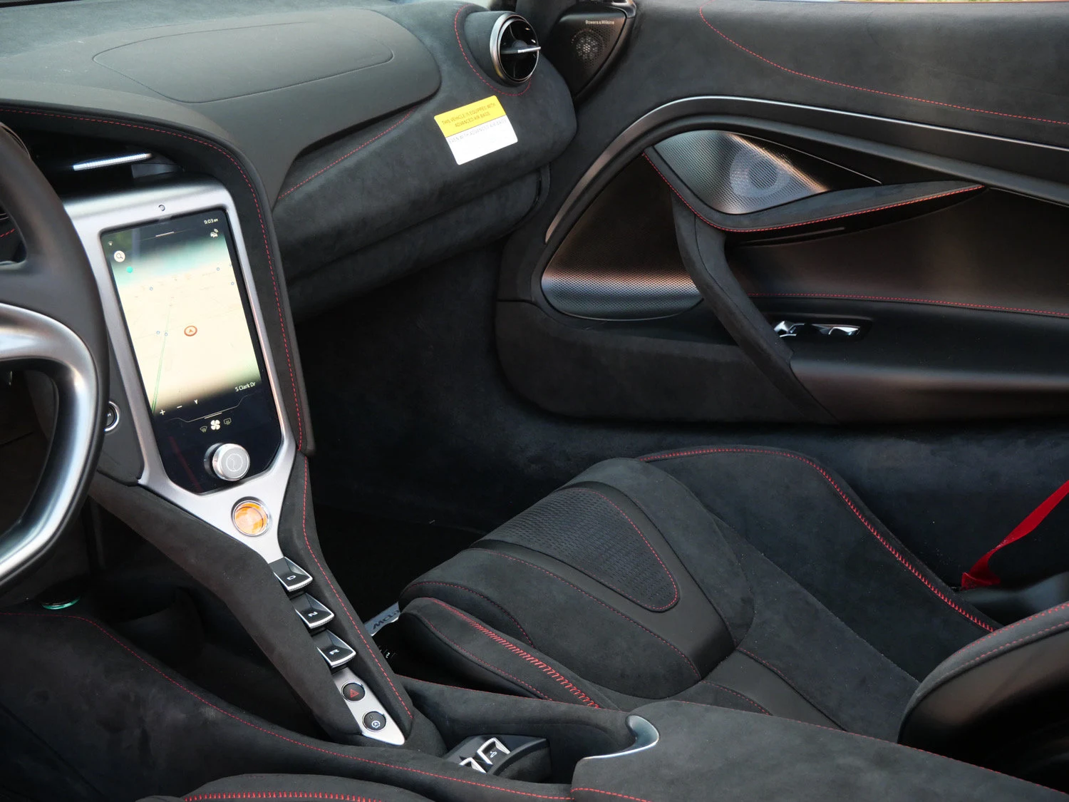 2027 McLaren 750S Spider interior, Carbon Black