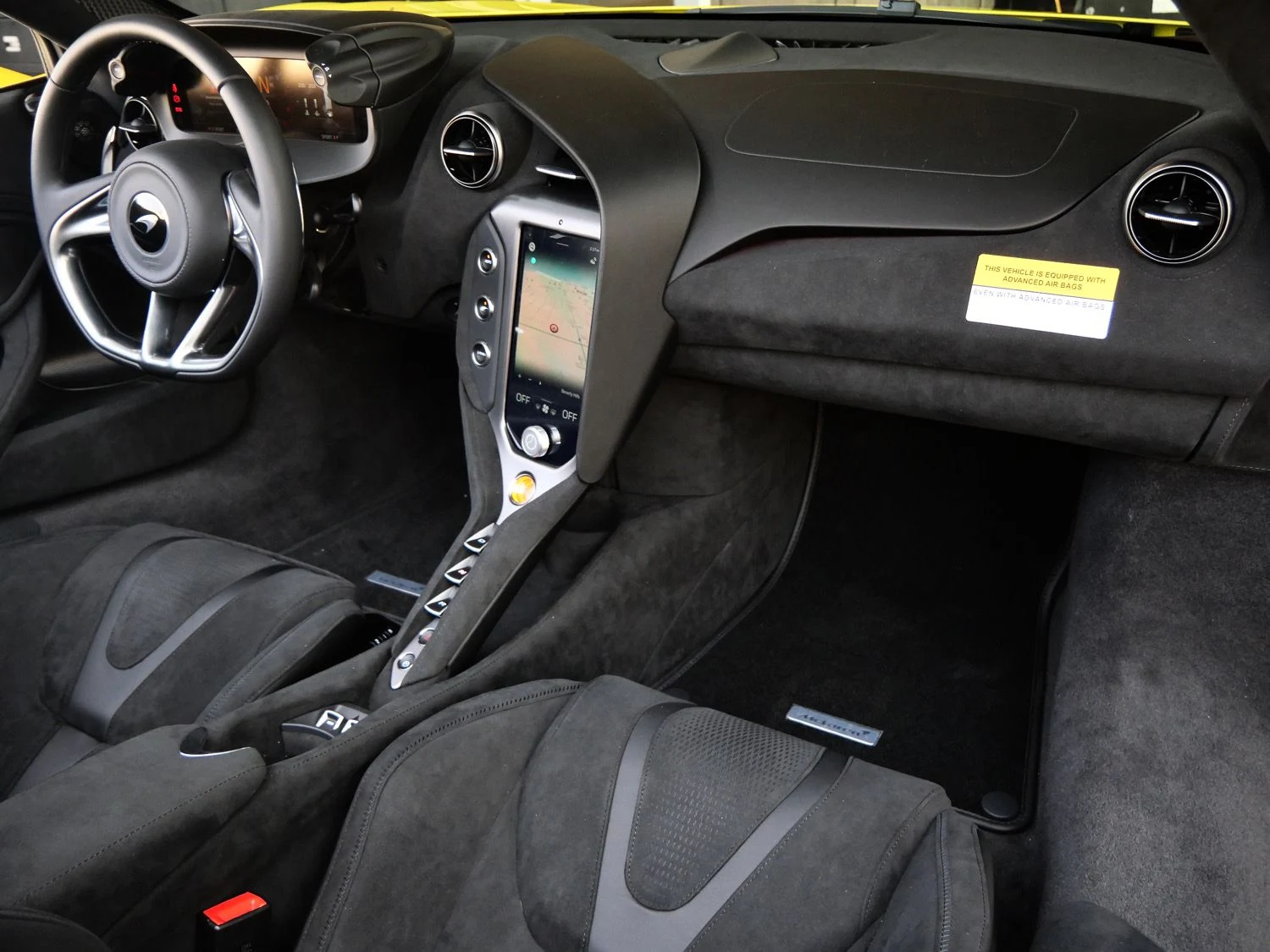 2027 McLaren 750S Spider interior, Carbon Black