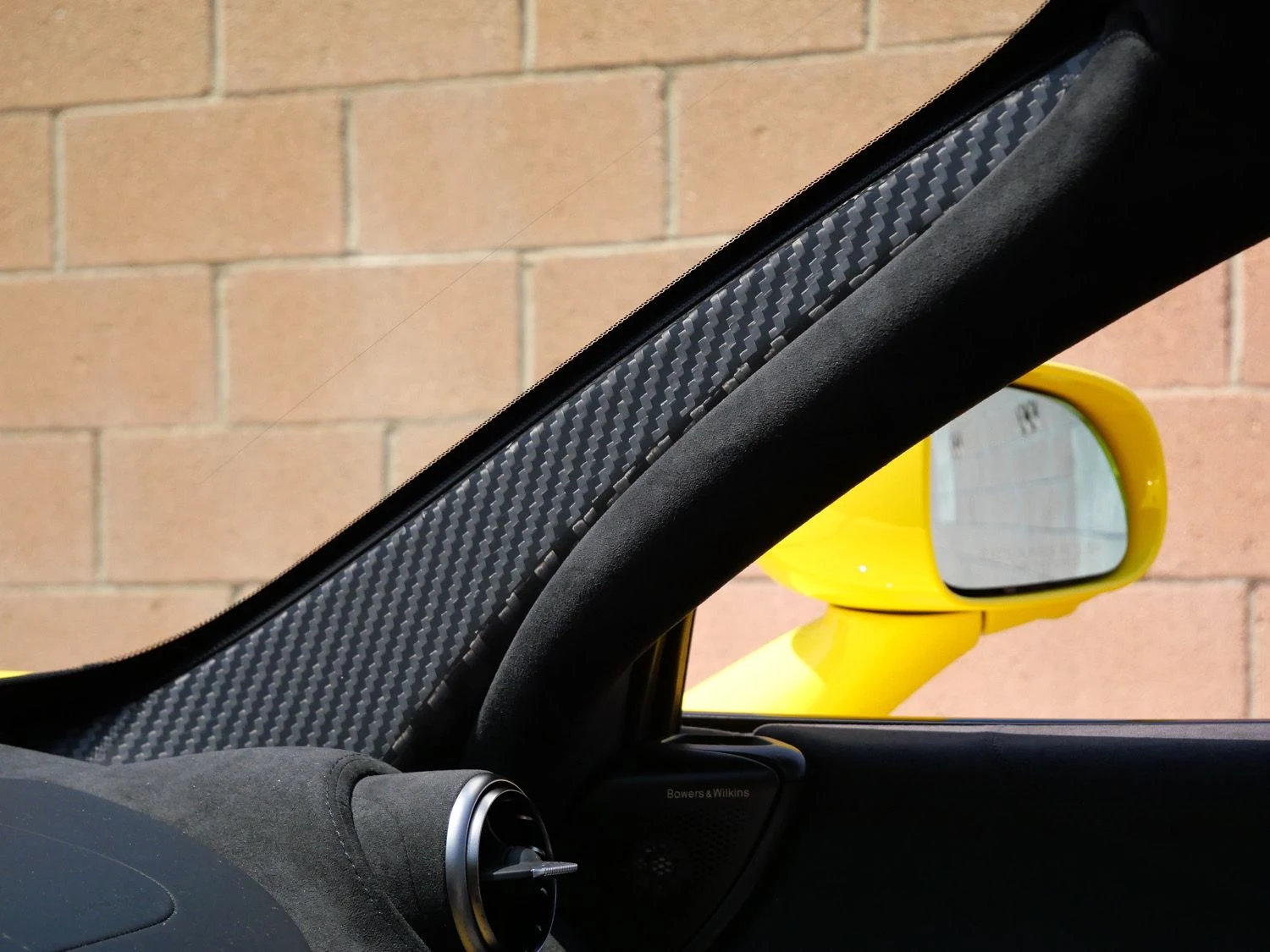 2027 McLaren 750S Spider interior, door panel, Carbon Black