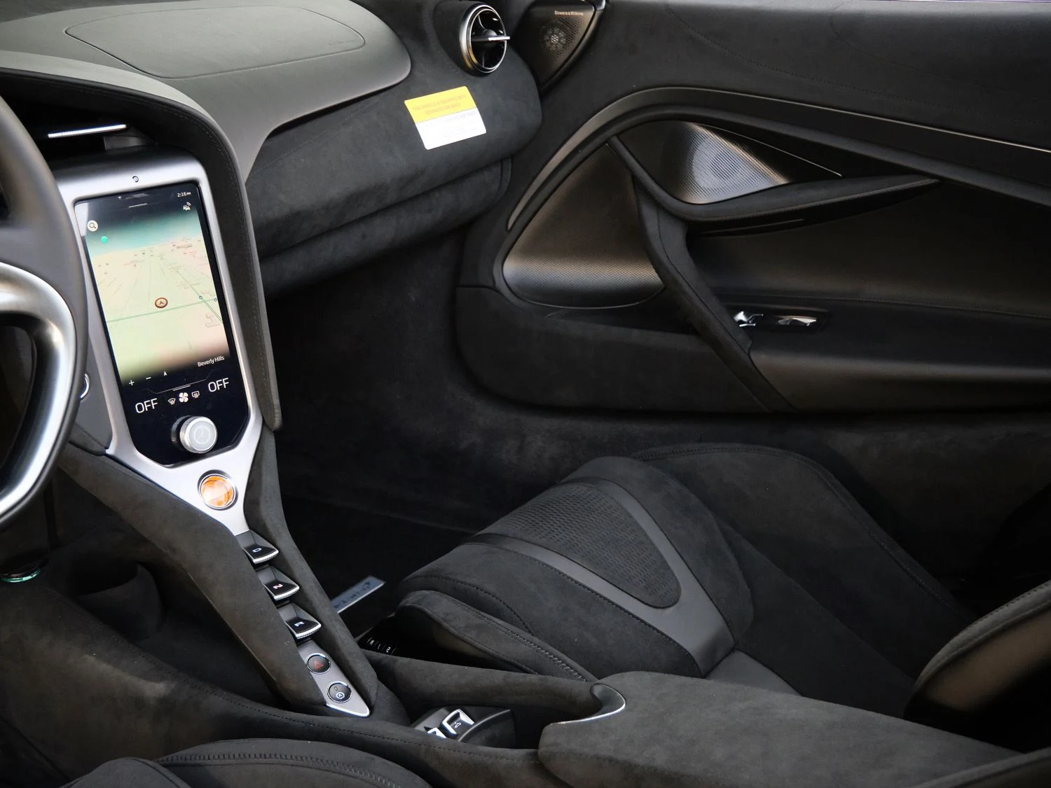 2027 McLaren 750S Spider interior, Carbon Black