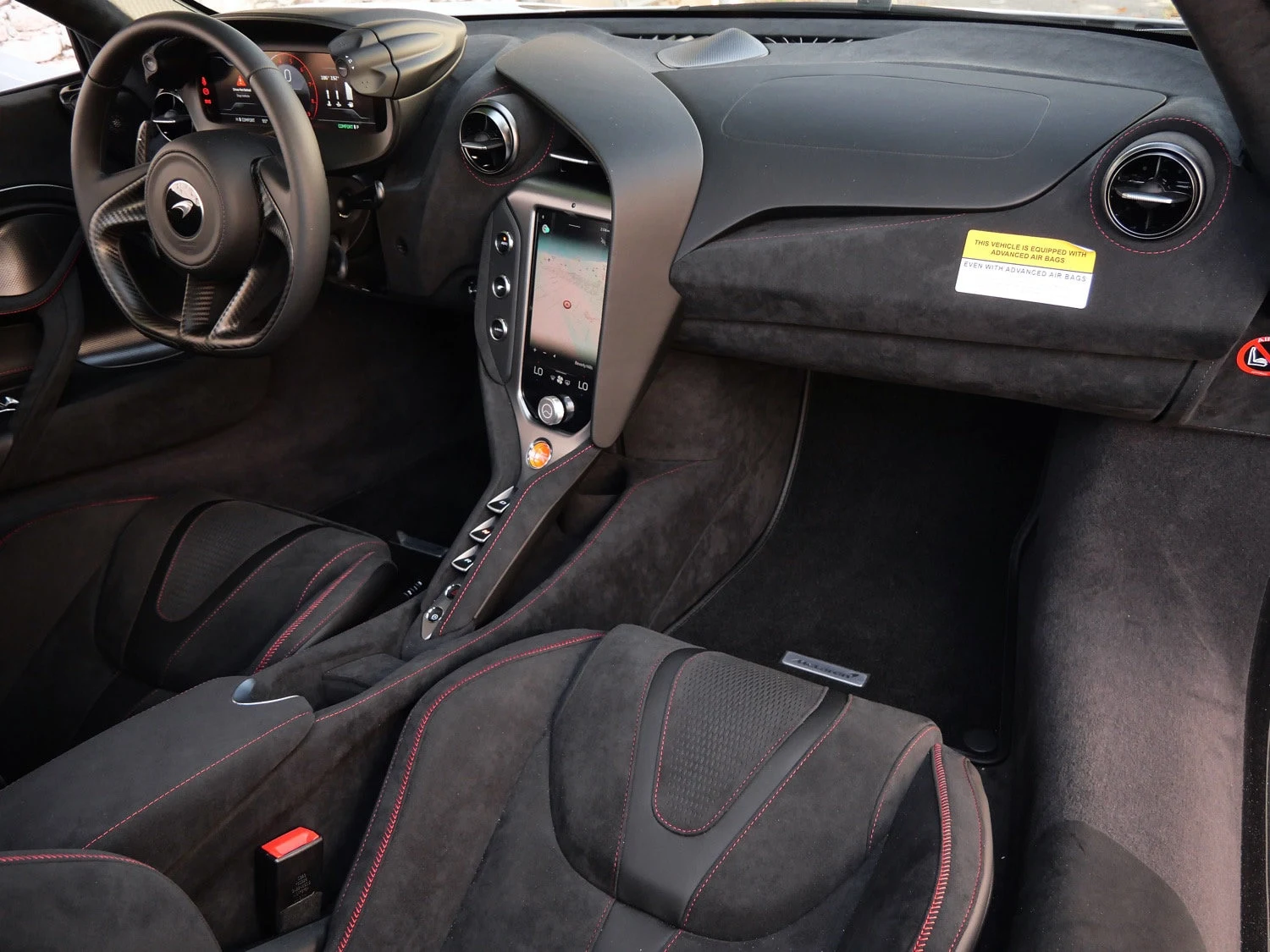 2027 McLaren 750S interior, Carbon Black