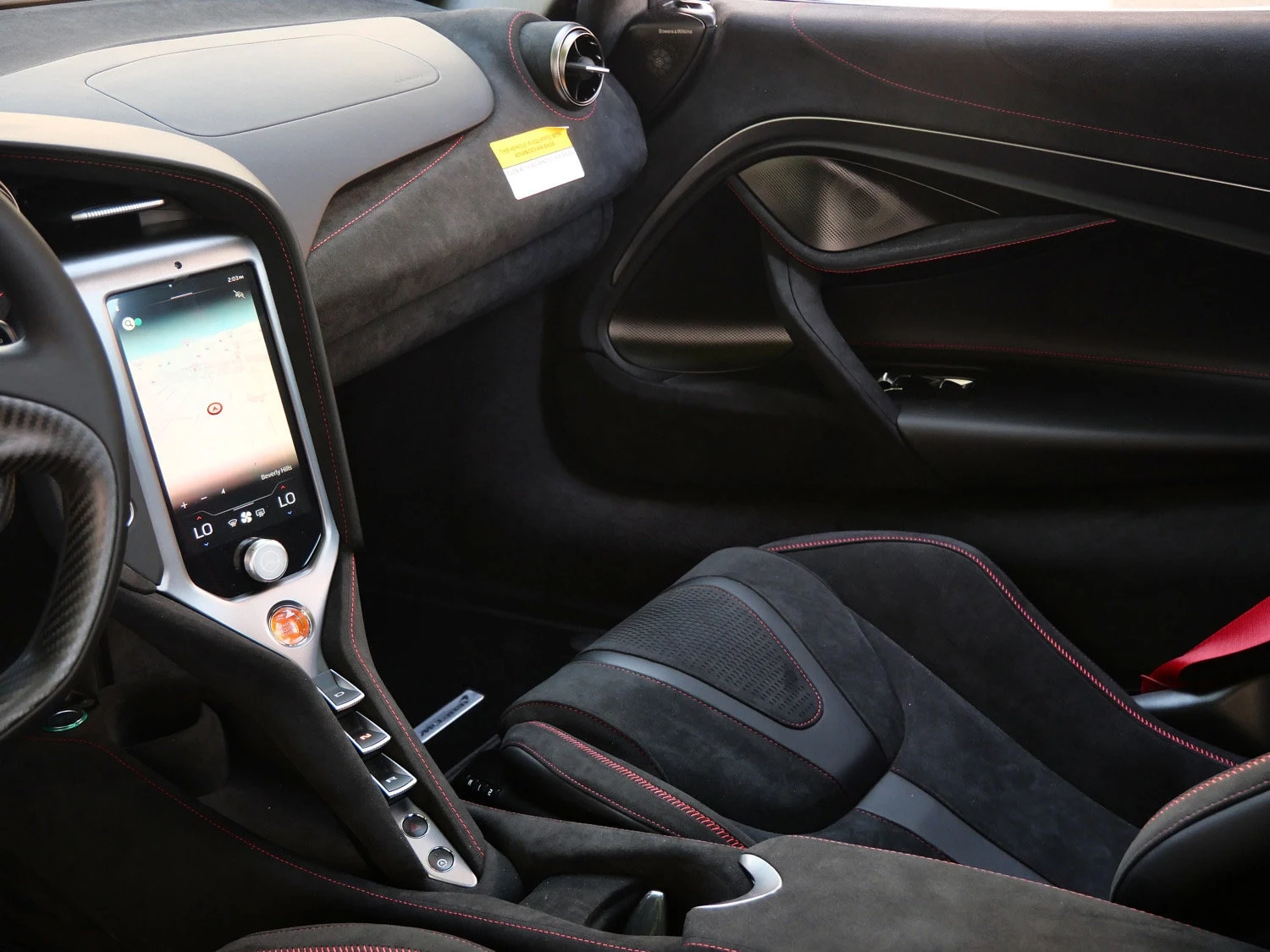 2027 McLaren 750S interior, Carbon Black