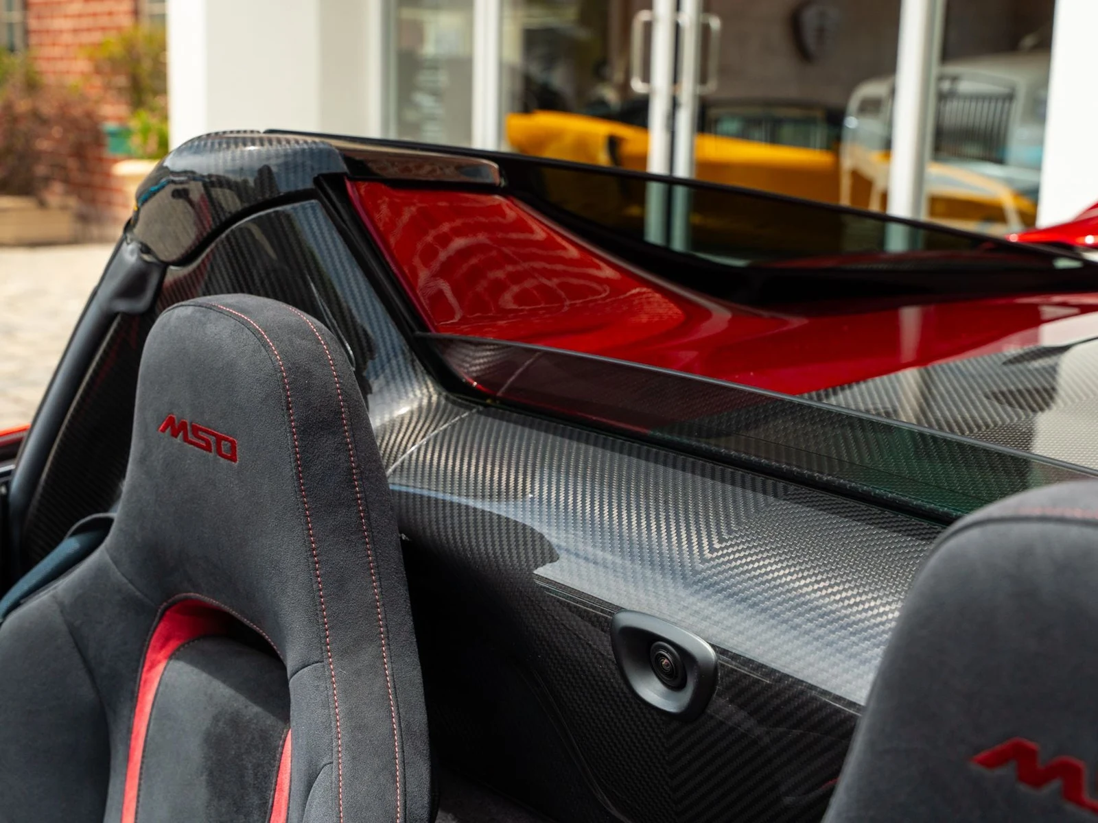 2022 McLaren 765LT Spider interior, Carbon Black