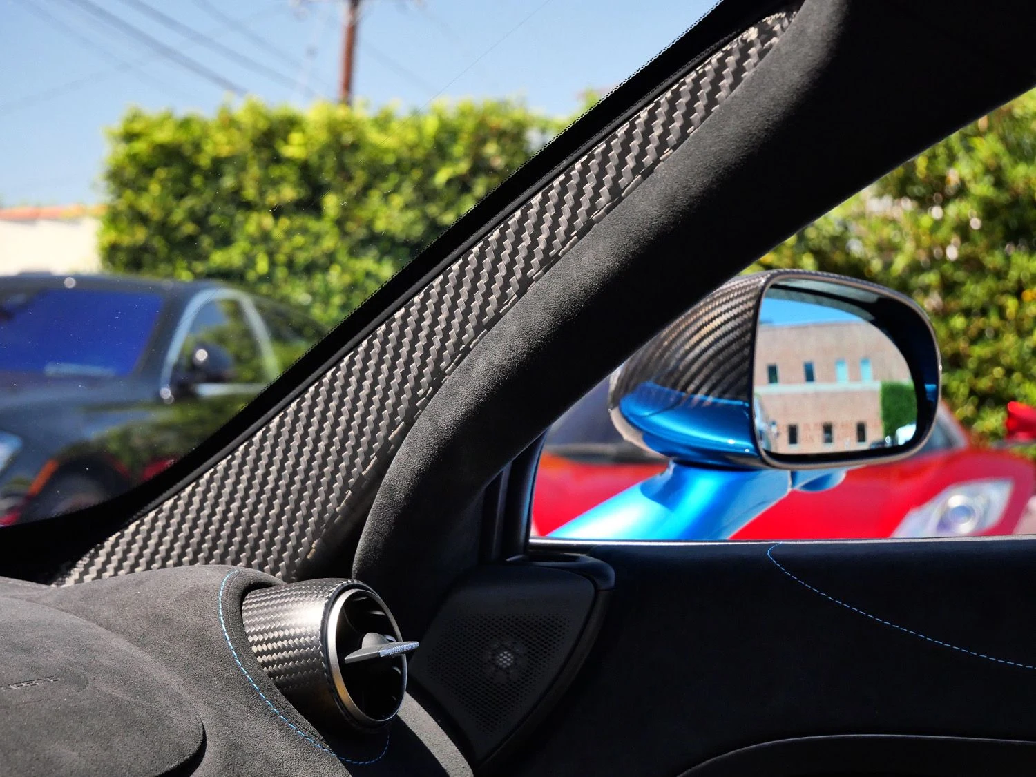 2022 McLaren 765LT Spider interior, door panel, Carbon Black