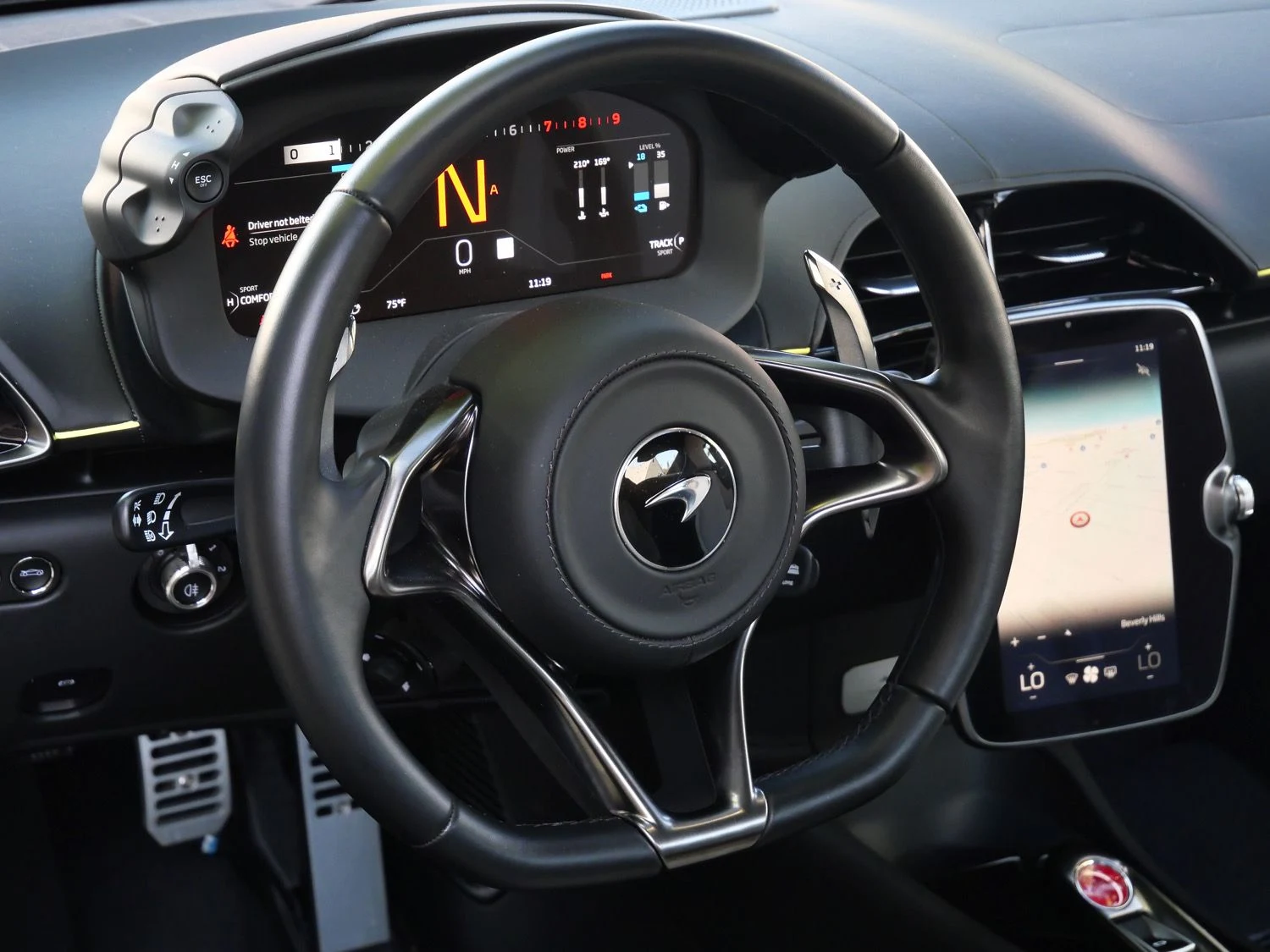 2023 McLaren Artura interior, Carbon Black