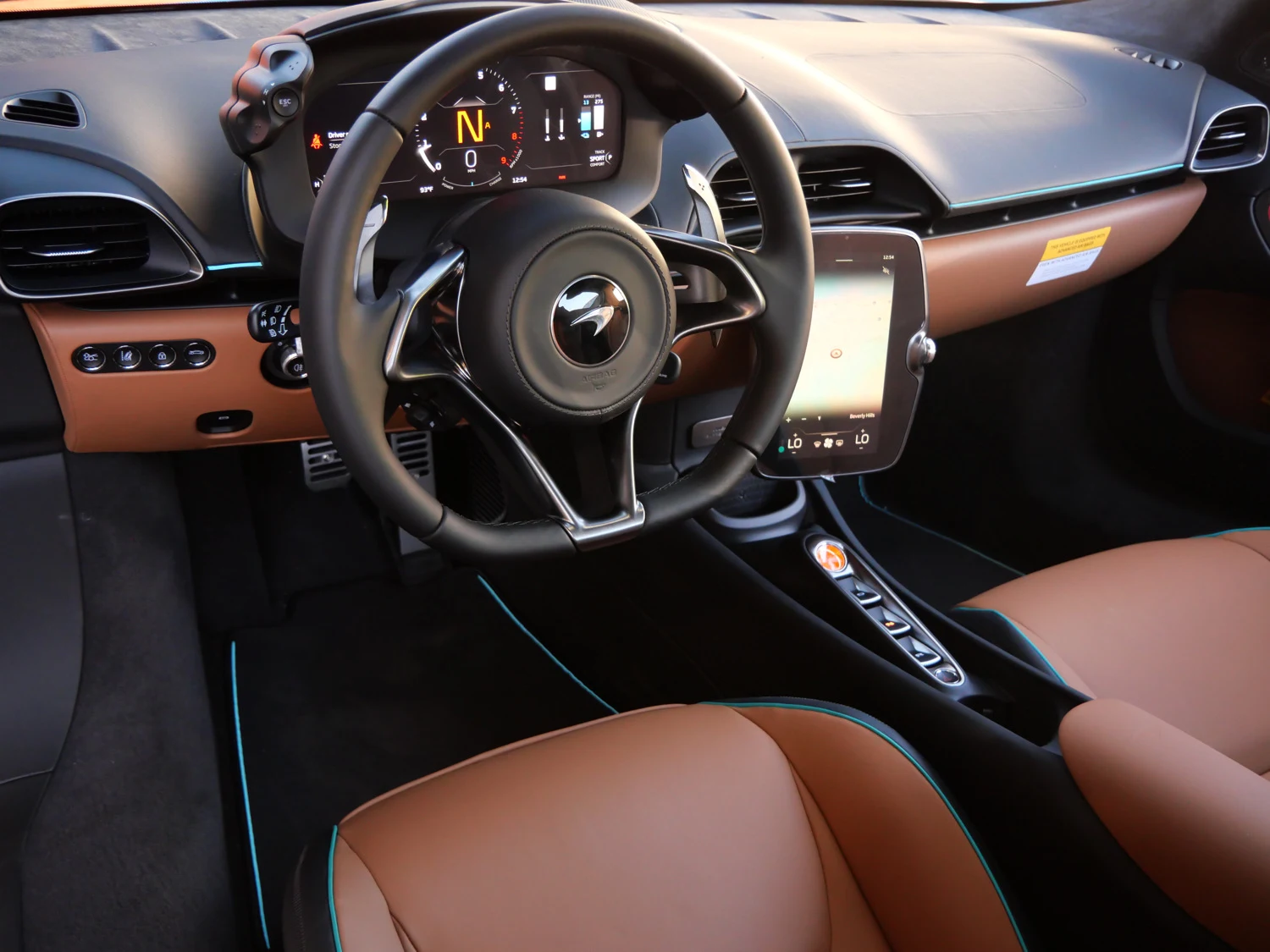 2026 McLaren Artura interior, dashboard, Carbon Black