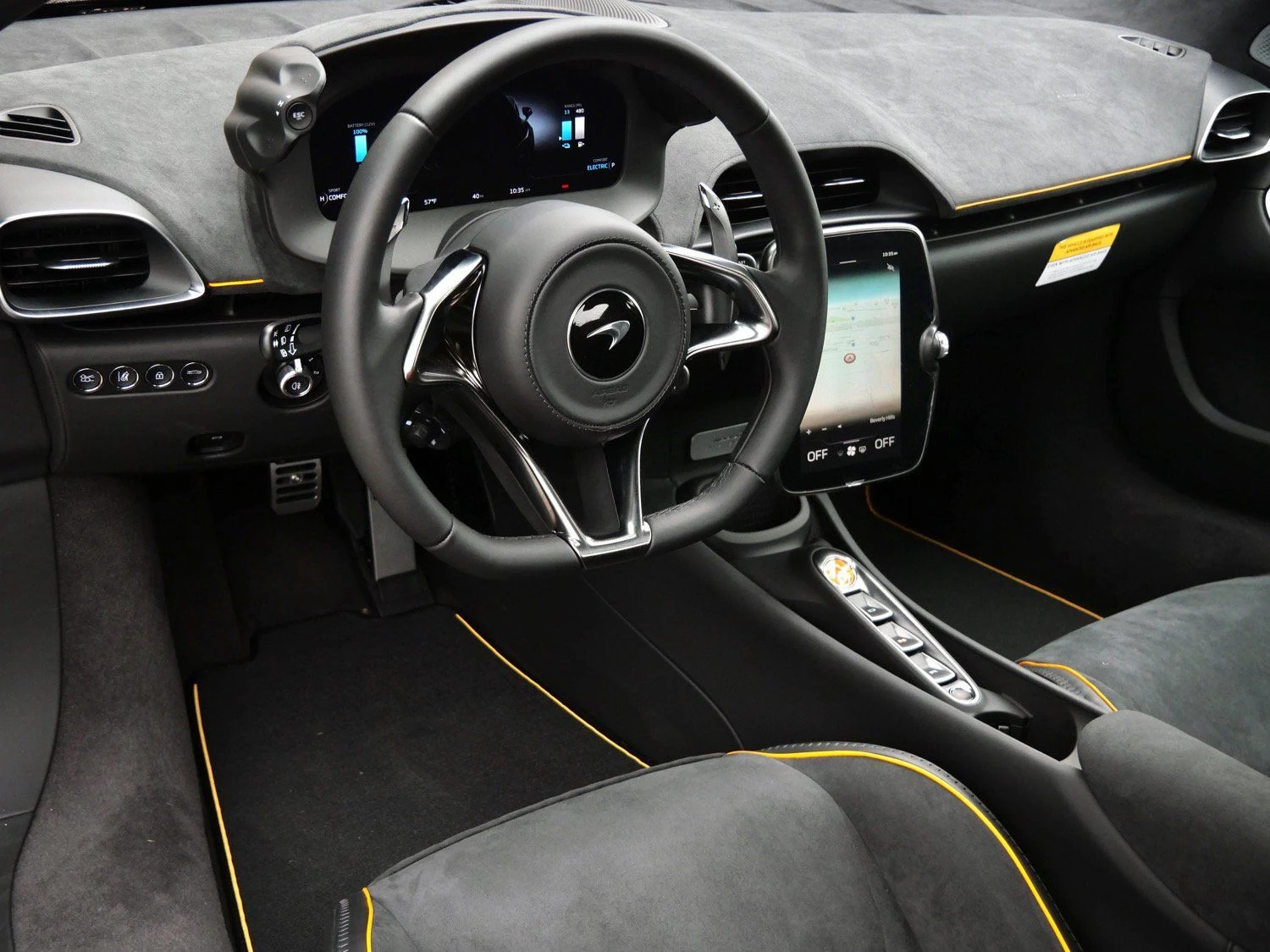 2026 McLaren Artura interior, dashboard, Carbon Black