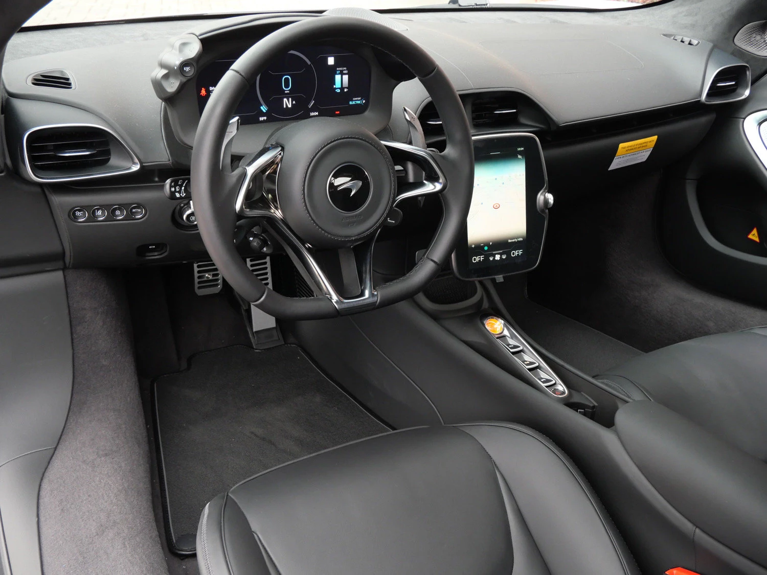 2026 McLaren Artura interior, dashboard, Carbon Black
