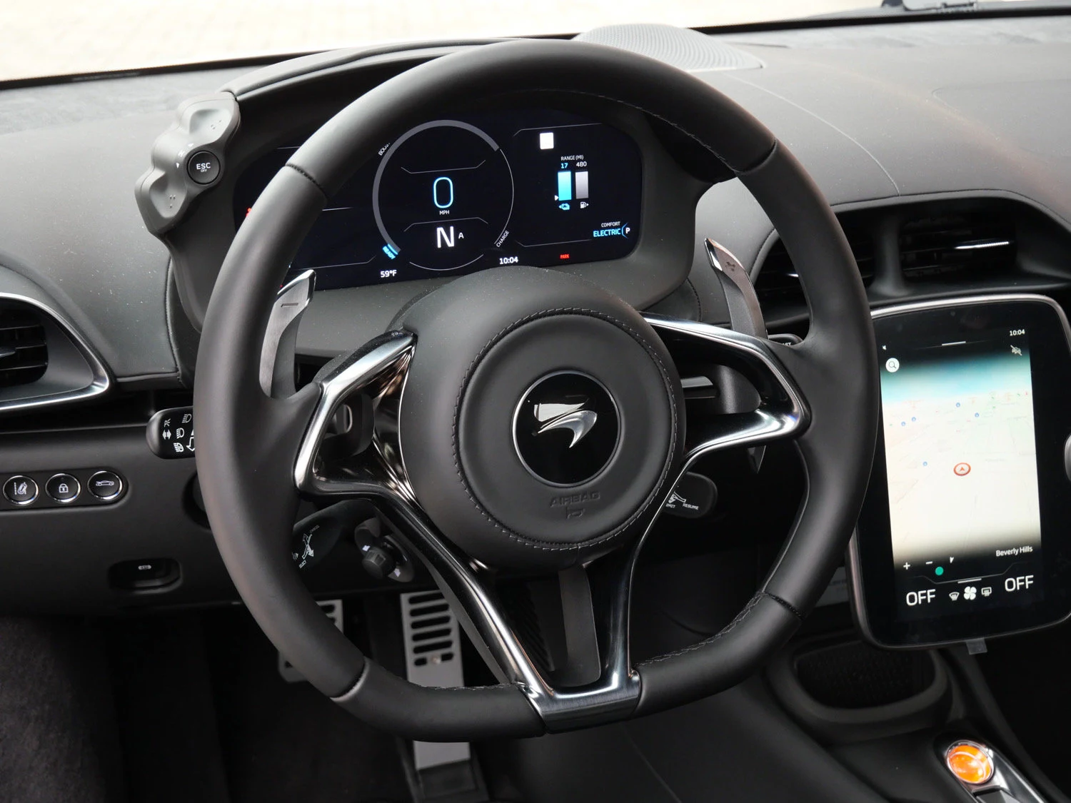 2026 McLaren Artura interior, Carbon Black