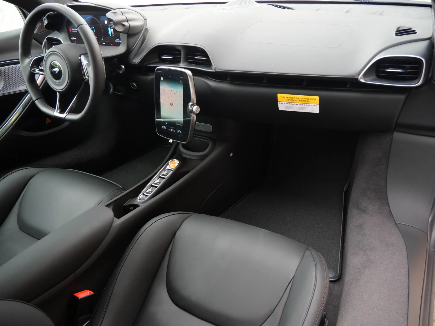 2026 McLaren Artura interior, Carbon Black