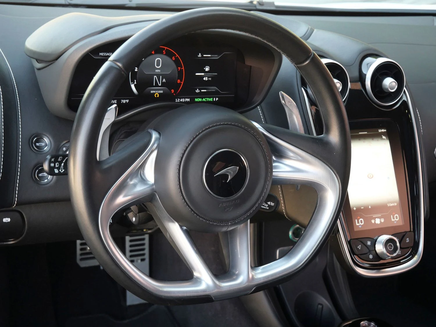 2023 McLaren GT interior, Jet Black
