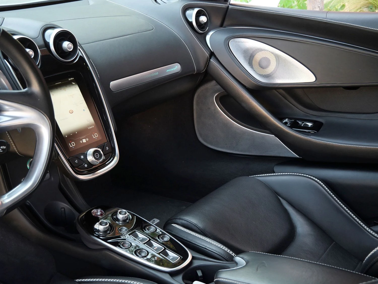 2023 McLaren GT interior, door panel, Jet Black