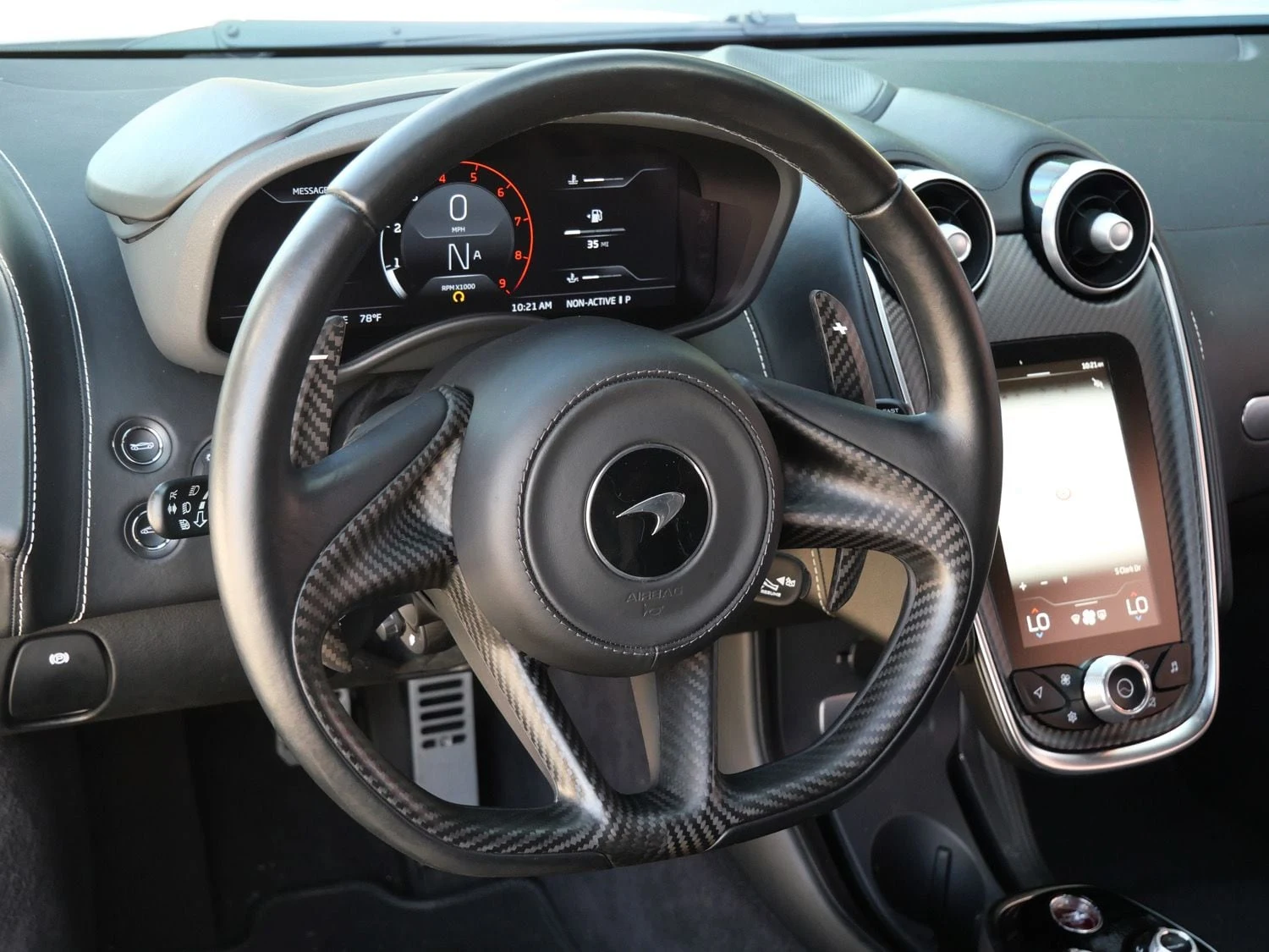 2023 McLaren GT interior, Jet Black