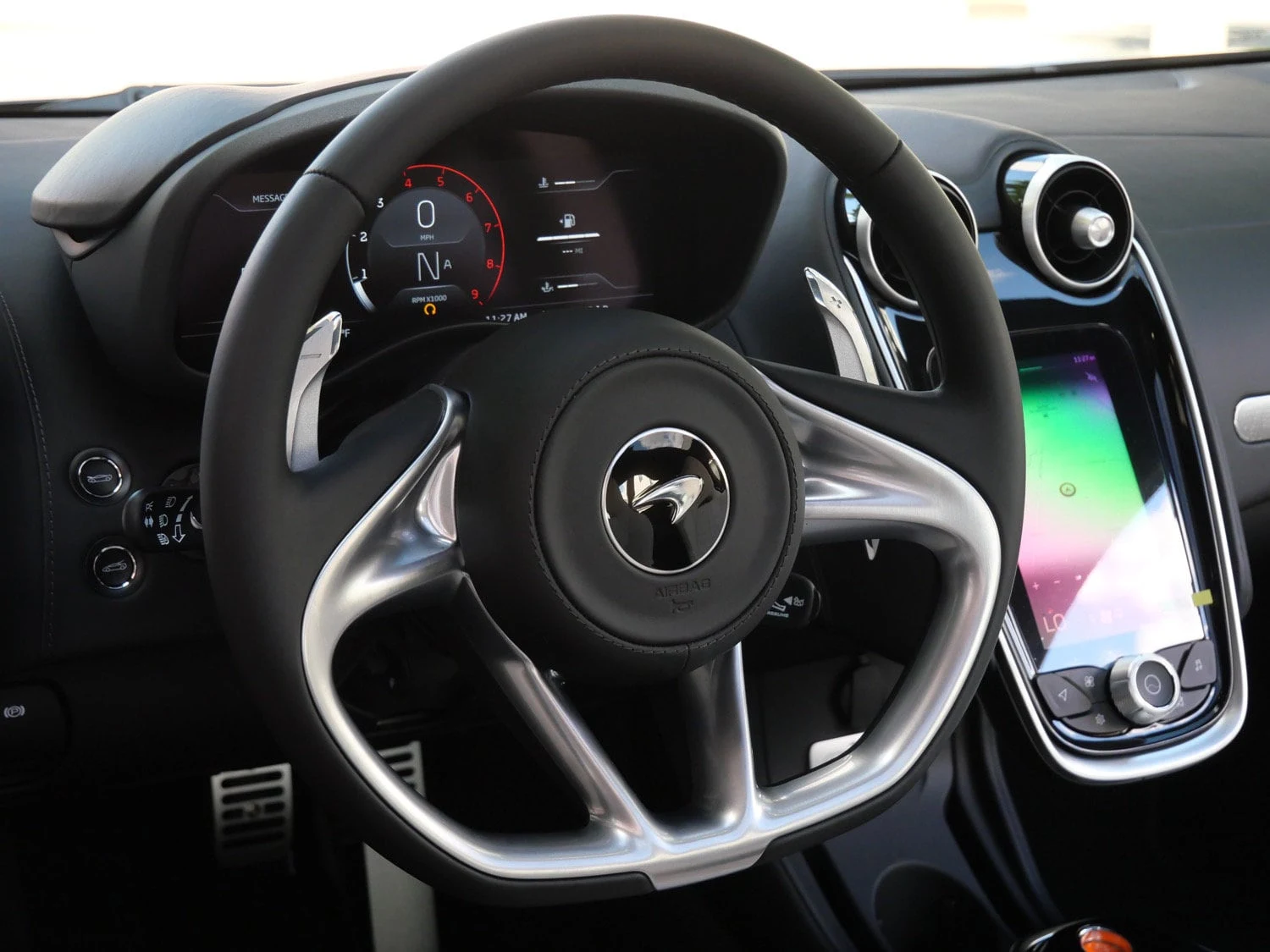 2026 McLaren GTS interior, steering wheel, Porcelain