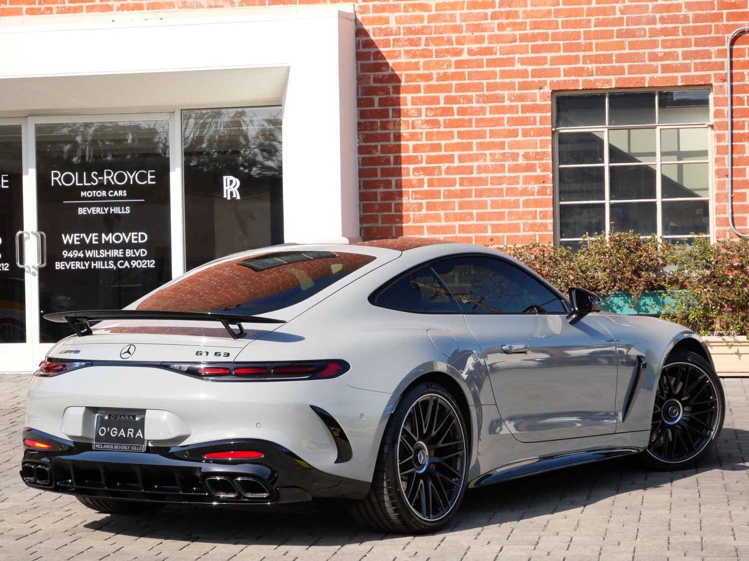 2025 Mercedes-AMG GT 63, rear three-quarter view, Grey