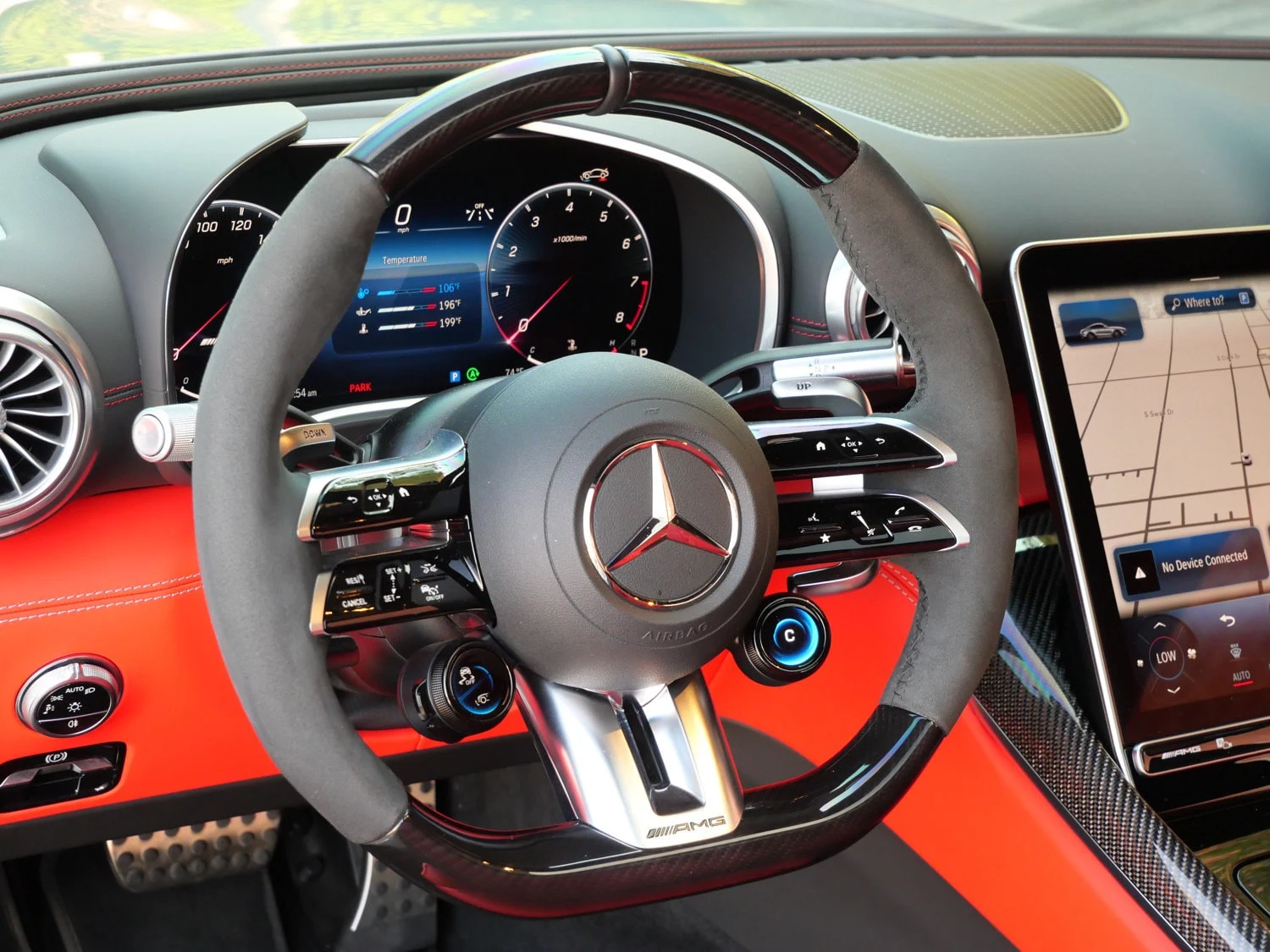2025 Mercedes-AMG GT 63 interior, Red Pepper/Black