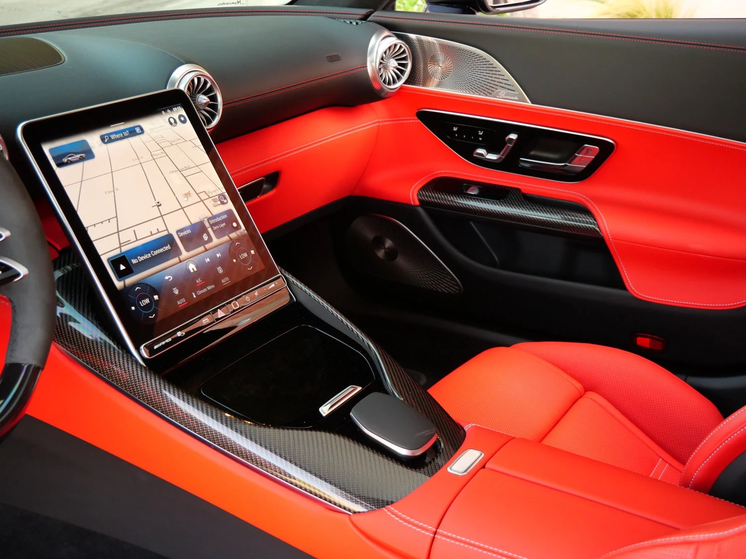 2025 Mercedes-AMG GT 63 interior, Red Pepper/Black