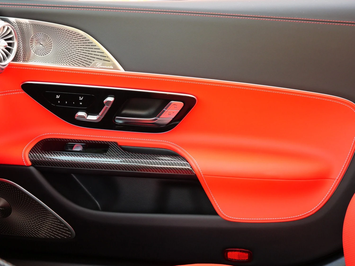 2025 Mercedes-AMG GT 63 interior, door panel, Red Pepper/Black