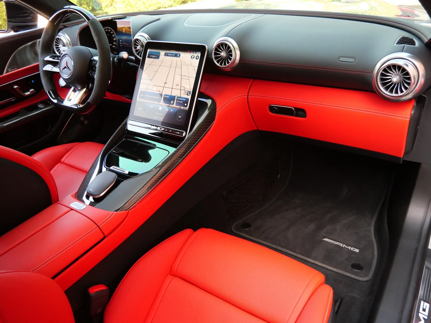 2025 Mercedes-AMG GT 63 interior, Red Pepper/Black