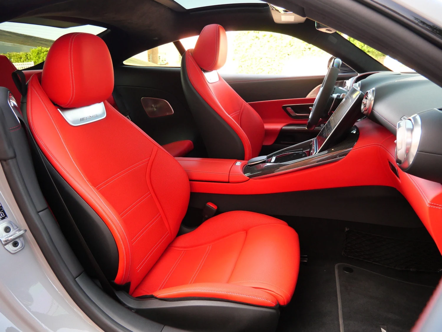 2025 Mercedes-AMG GT 63 interior, seats, Red Pepper/Black
