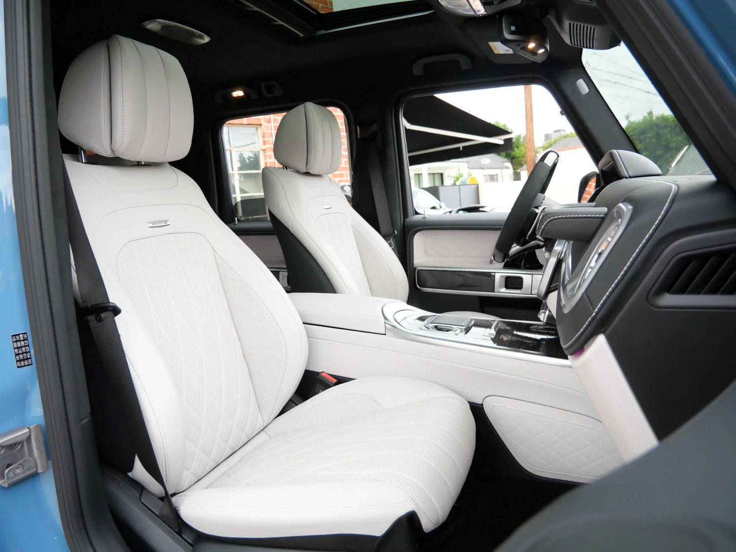 2026 Mercedes-AMG G 63 interior, seats, Platinum White/Black