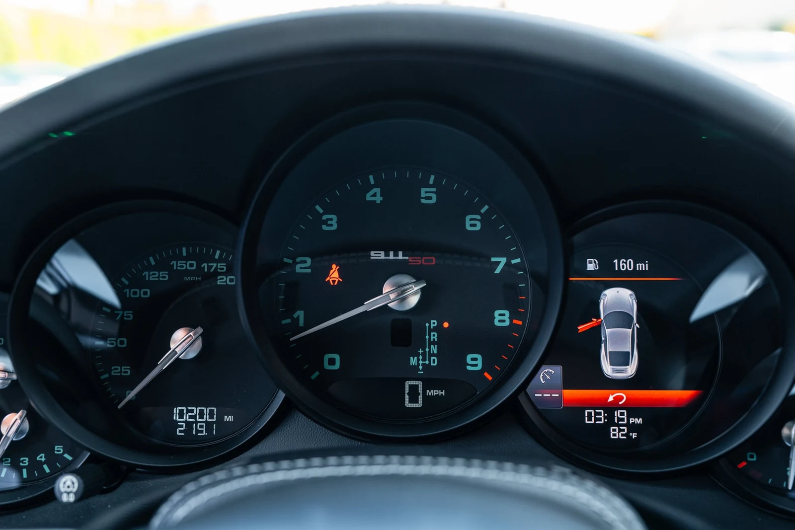 2014 Porsche 911 50th Anniversary Edition interior, Black