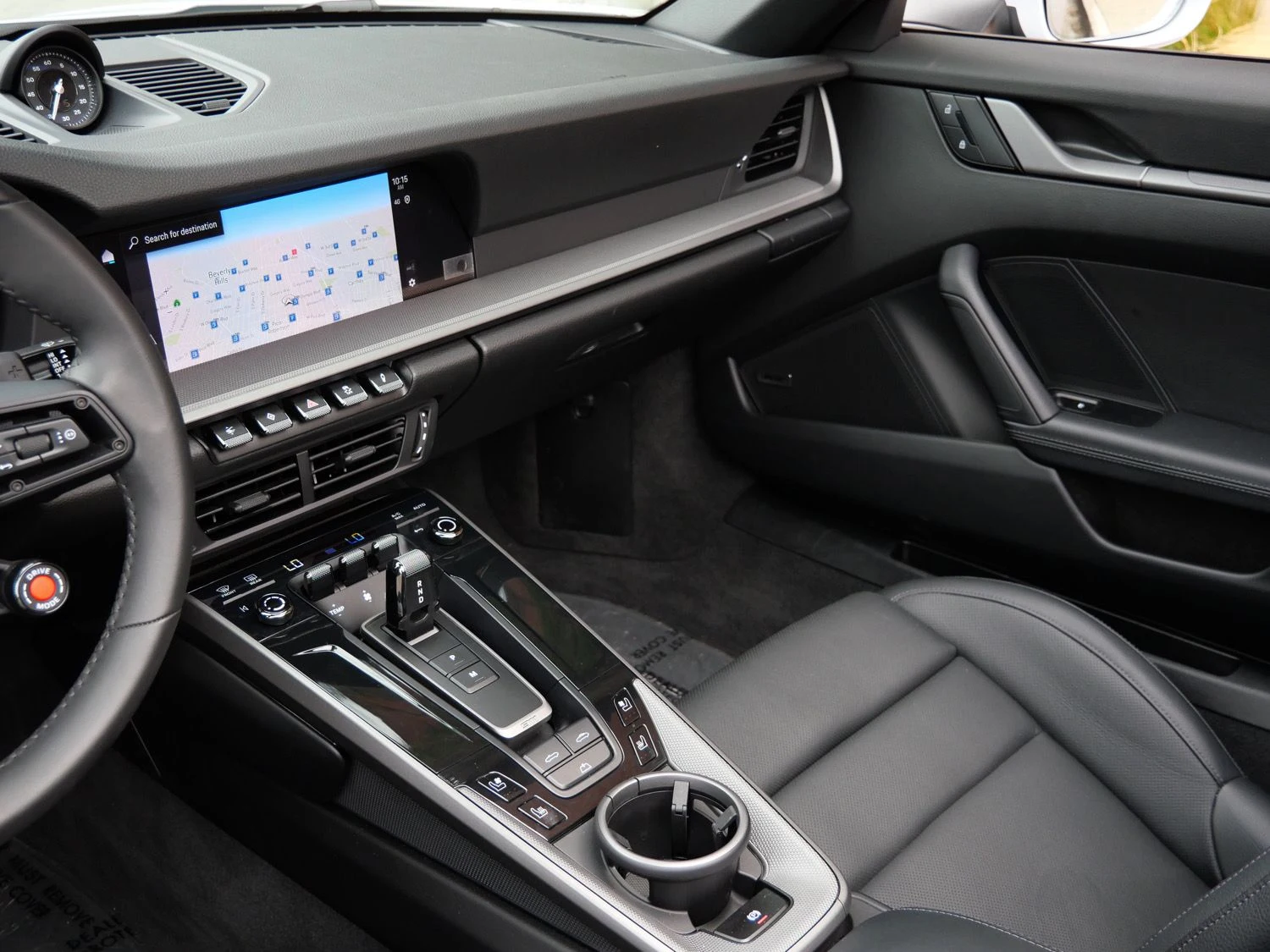 2025 Porsche 911 Carrera Cabriolet interior, Black