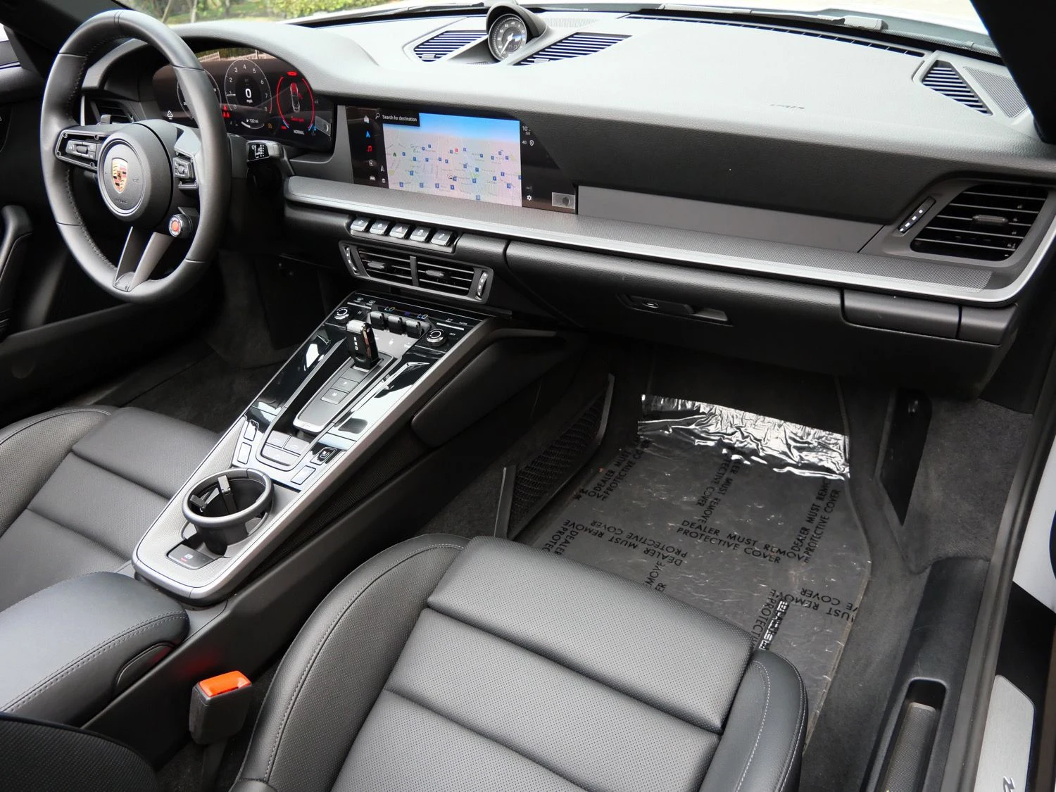 2025 Porsche 911 Carrera Cabriolet interior, Black