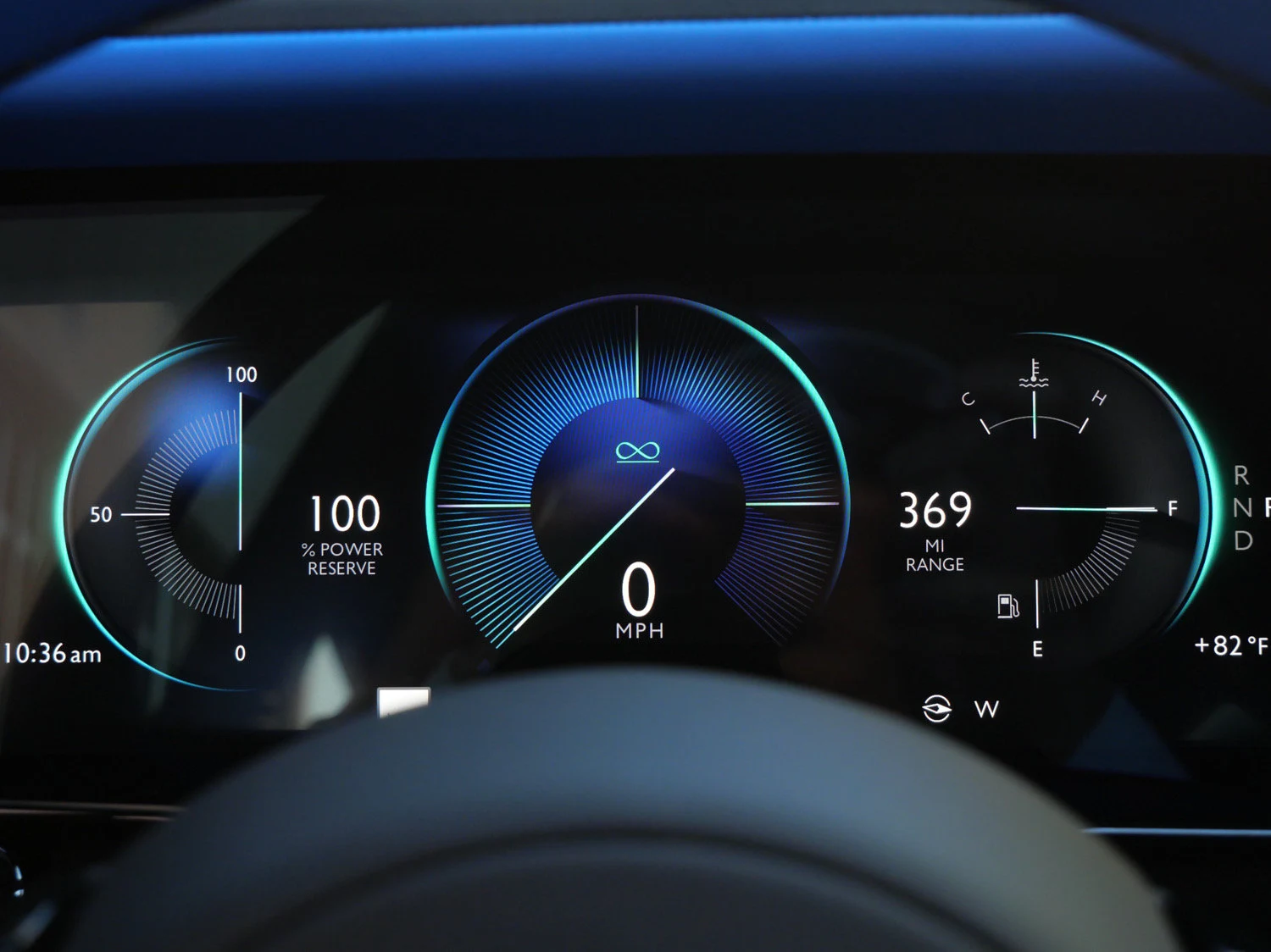 2027 Rolls-Royce Black Badge Cullinan interior, Black/Radiant Blue