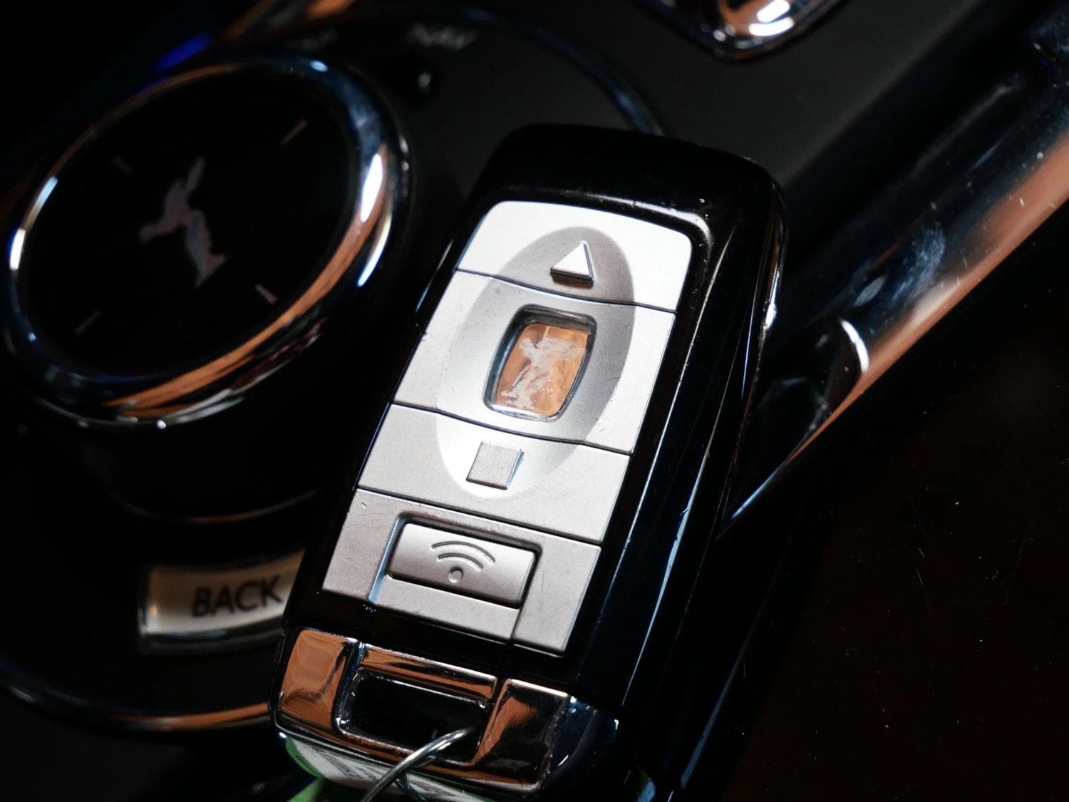 2018 Rolls-Royce Black Badge Dawn interior, center console, Black
