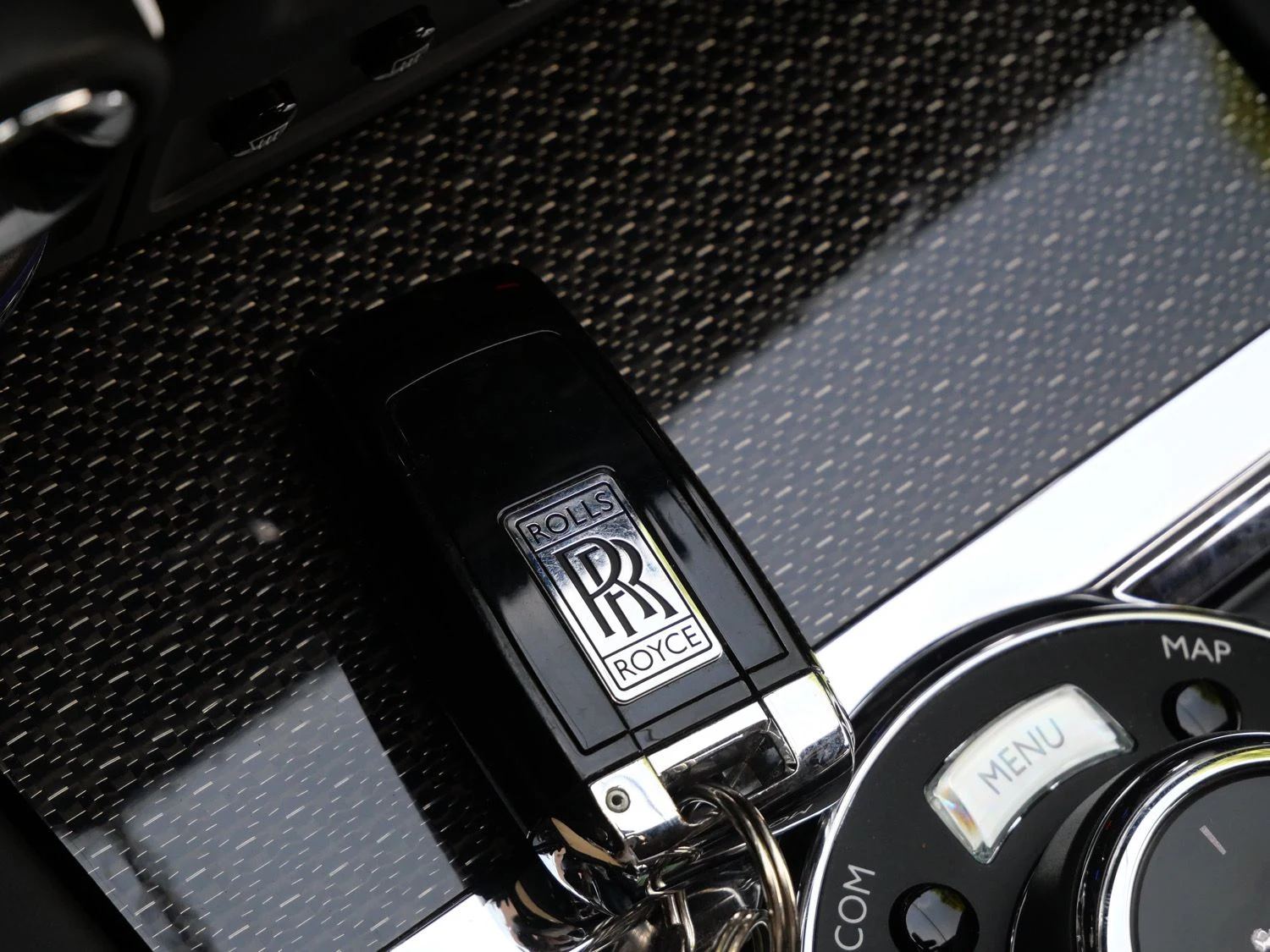 2019 Rolls-Royce Black Badge Ghost interior, center console, Black