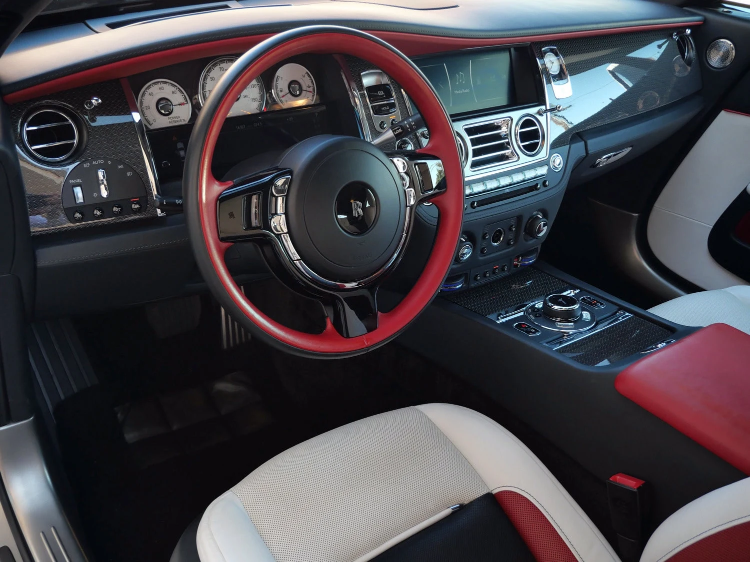 2021 Rolls-Royce Black Badge Wraith interior, dashboard, Arctic White