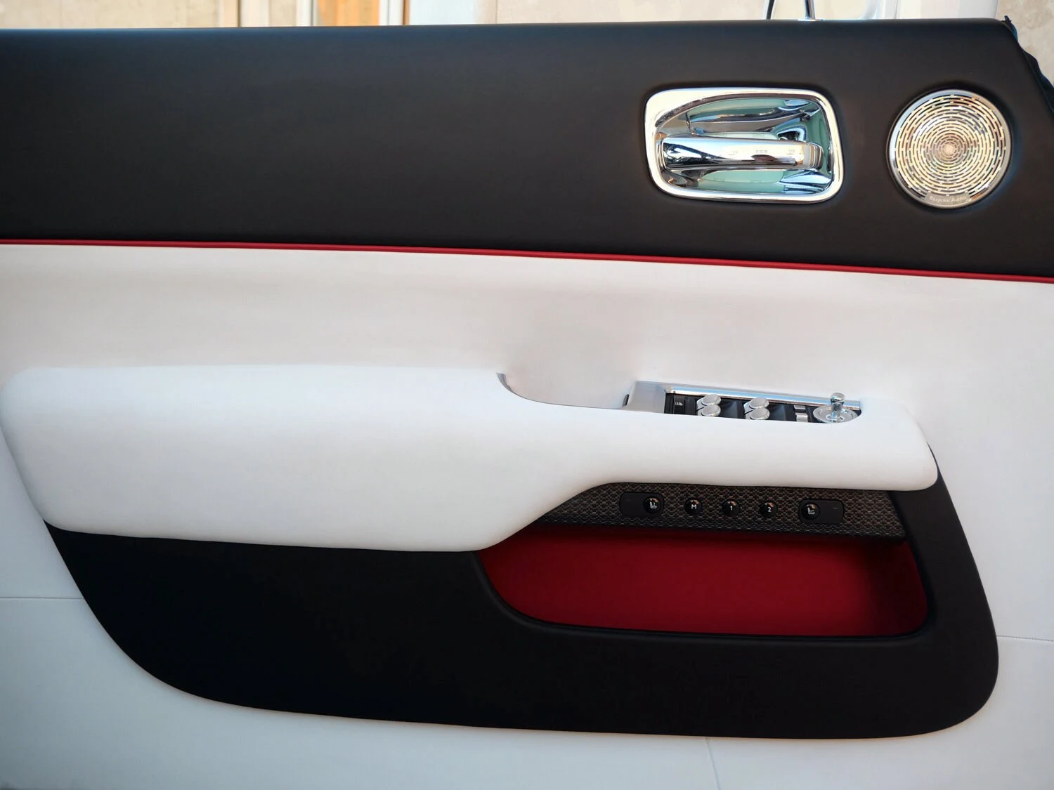 2021 Rolls-Royce Black Badge Wraith interior, door panel, Arctic White