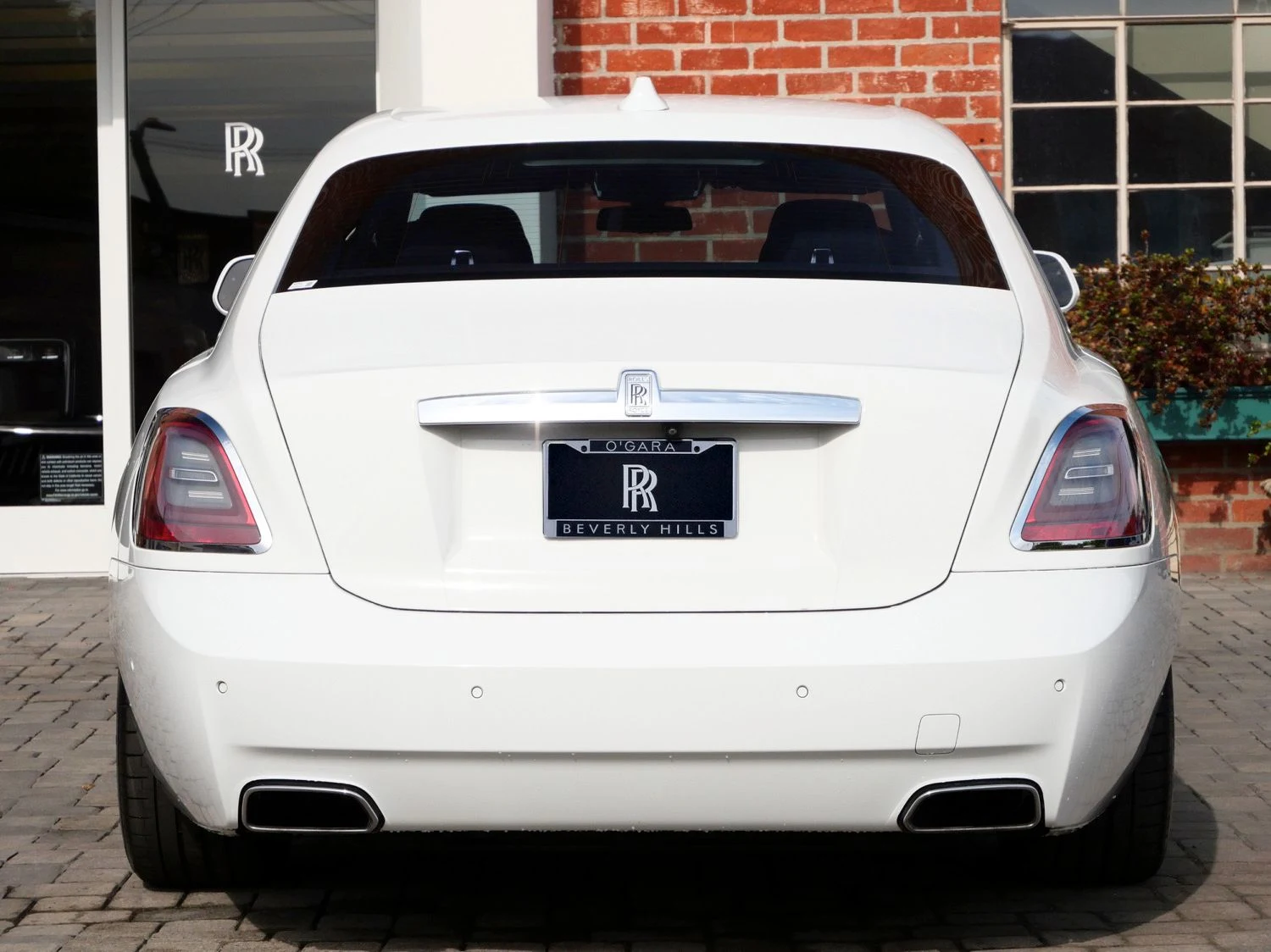 2021 Rolls-Royce Ghost, rear three-quarter view, White