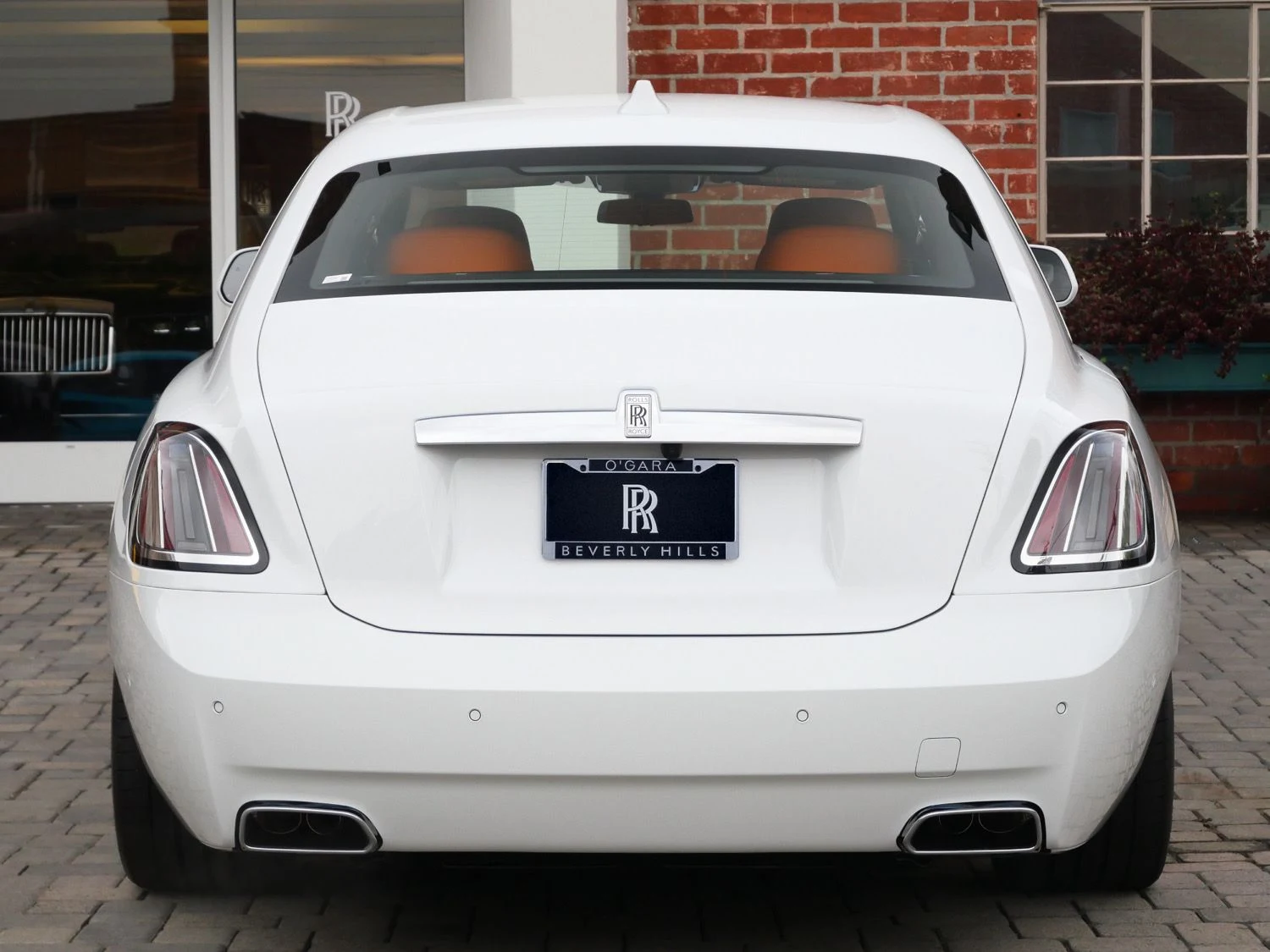 2027 Rolls-Royce Ghost, rear three-quarter view, White