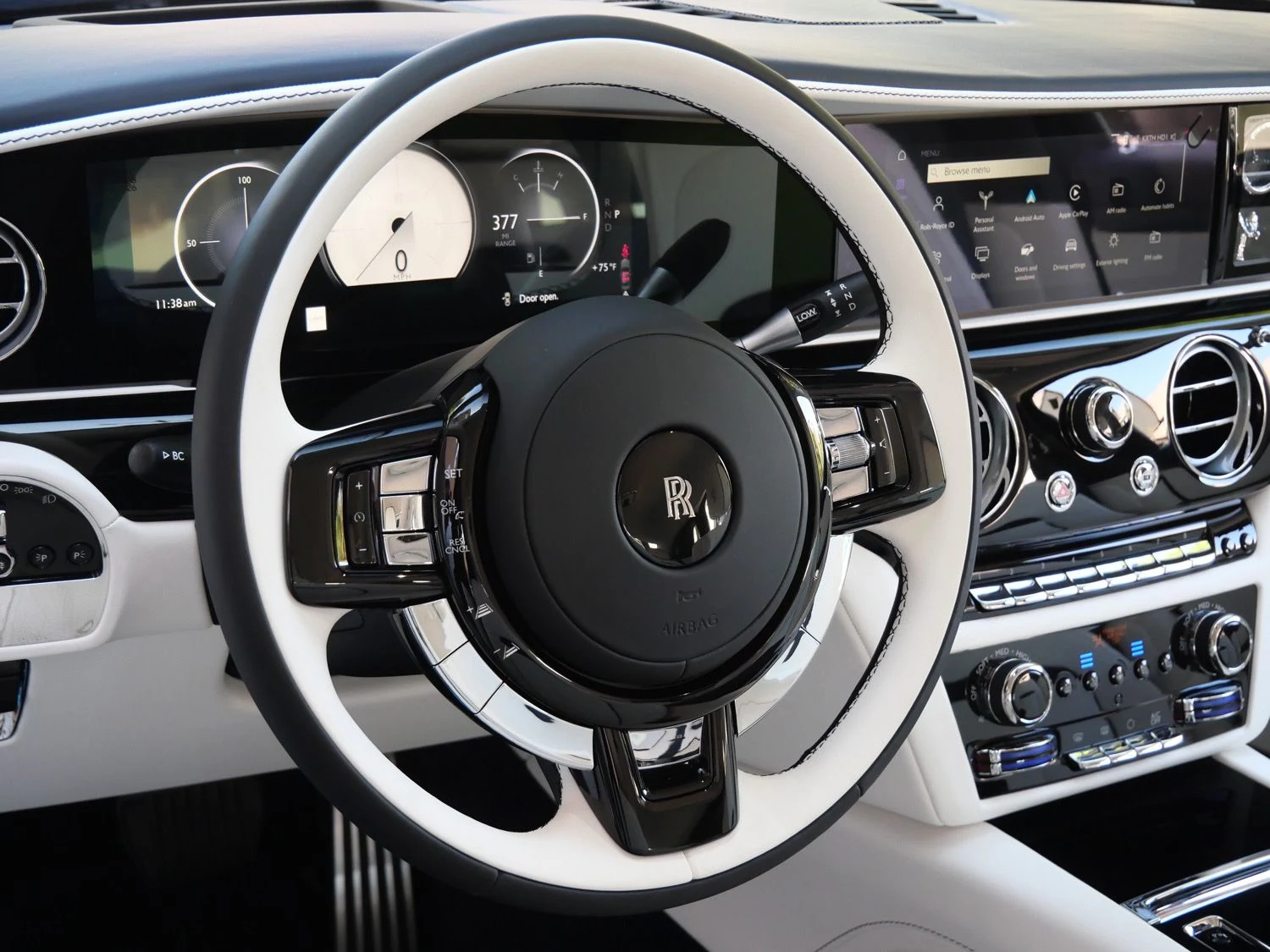 2027 Rolls-Royce Ghost interior, Grace White
