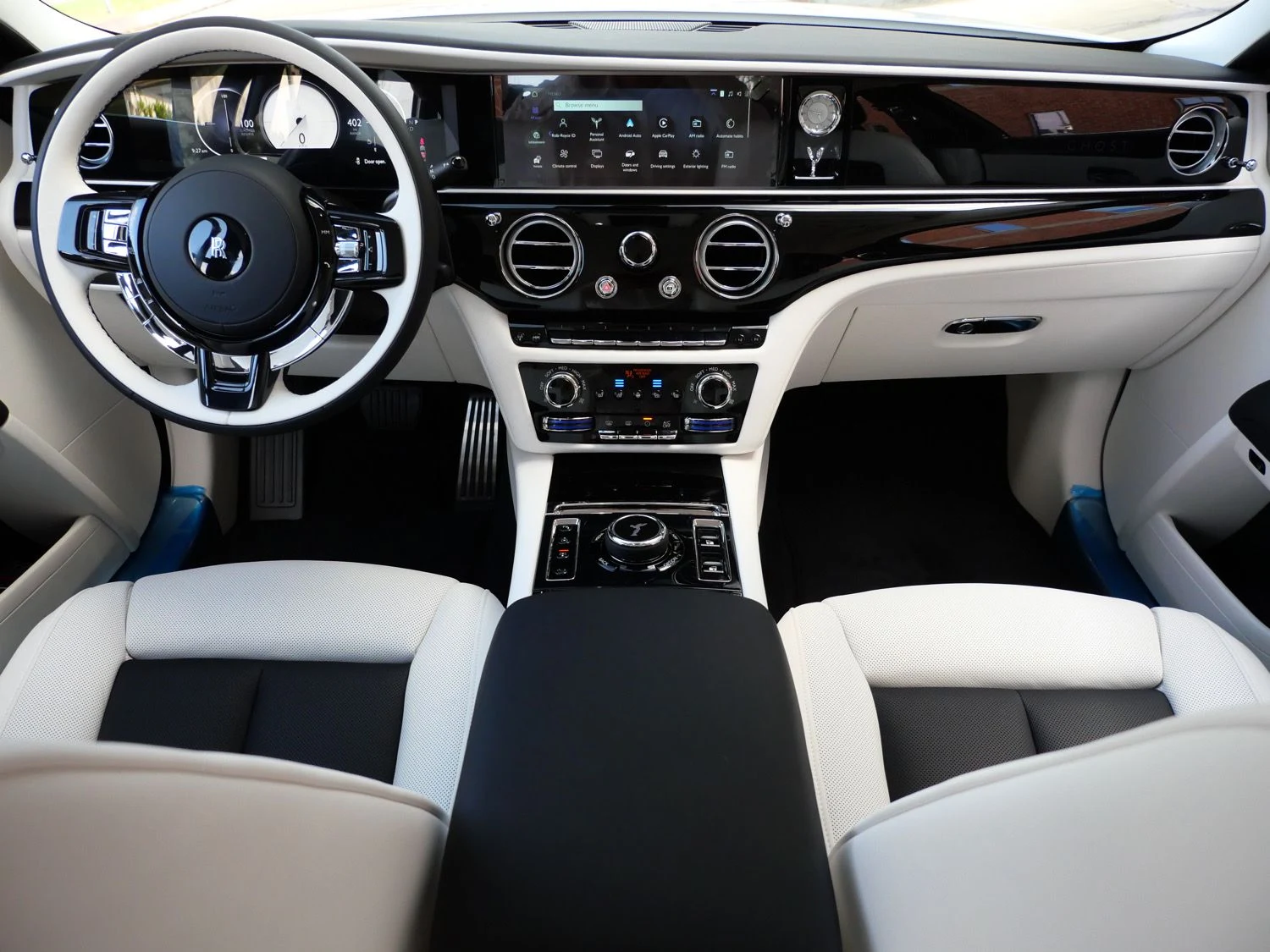 2027 Rolls-Royce Ghost interior, Grace White