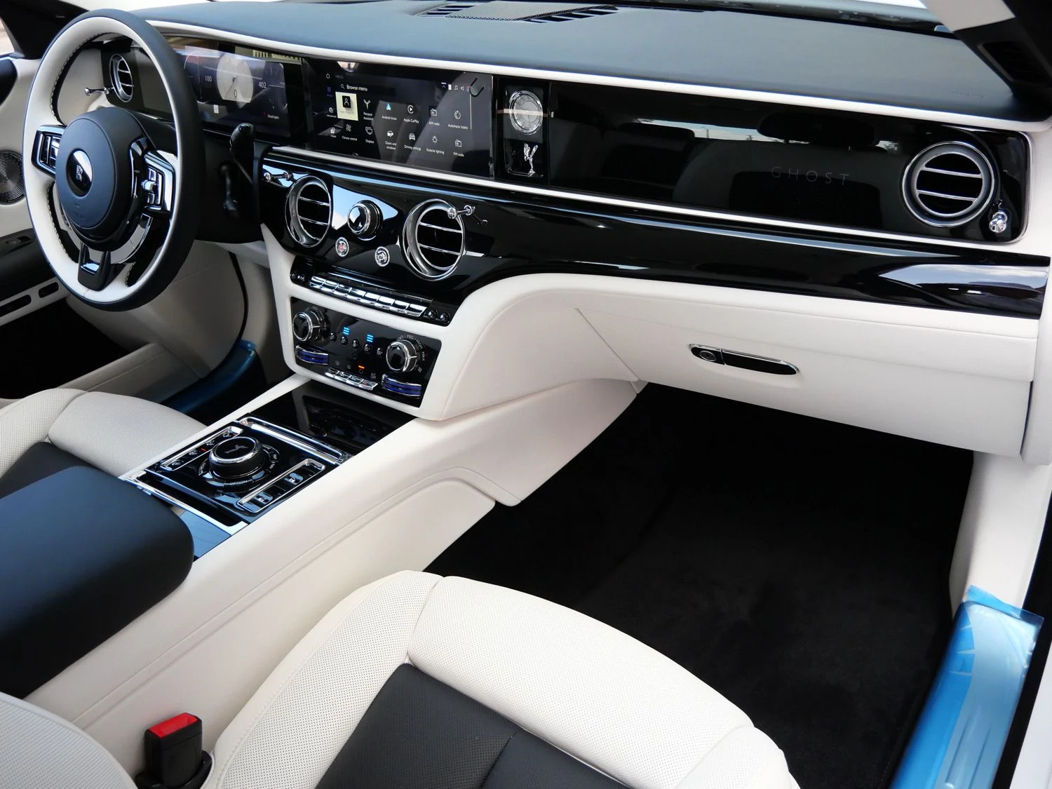 2027 Rolls-Royce Ghost interior, Grace White
