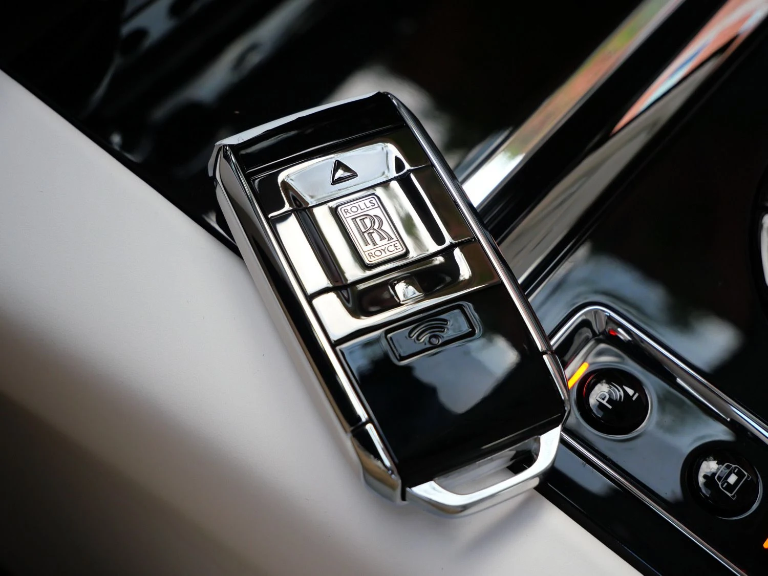 2027 Rolls-Royce Ghost interior, center console, Grace White