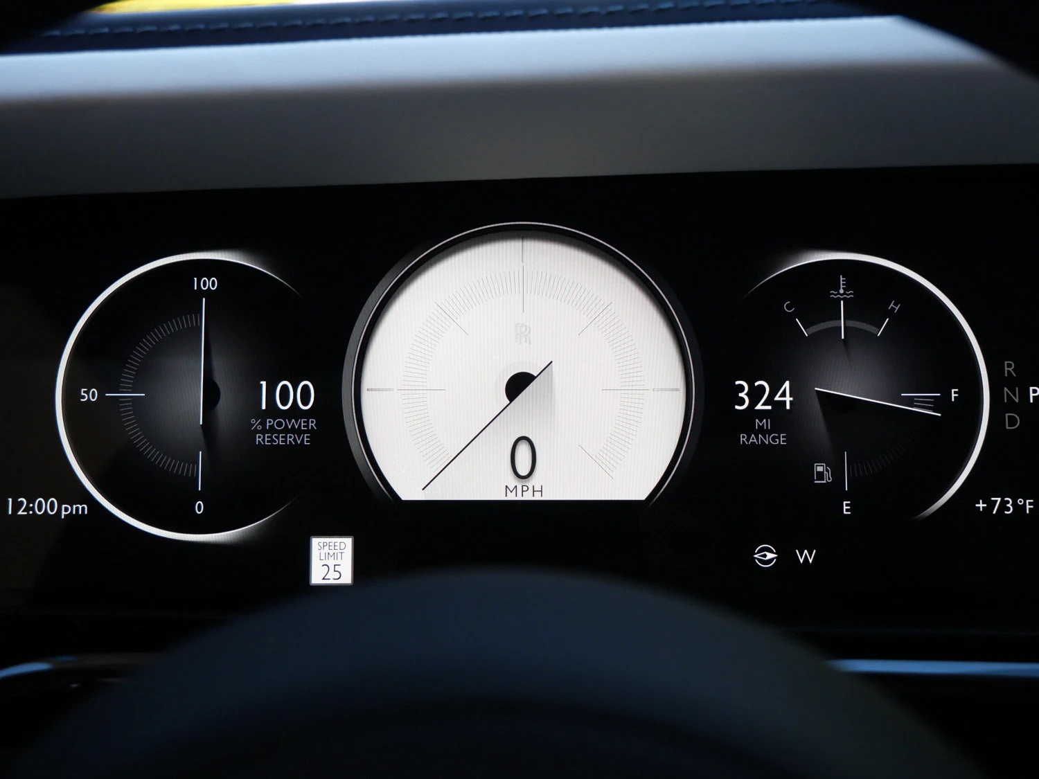 2027 Rolls-Royce Phantom interior, Grace White / Navy Blue