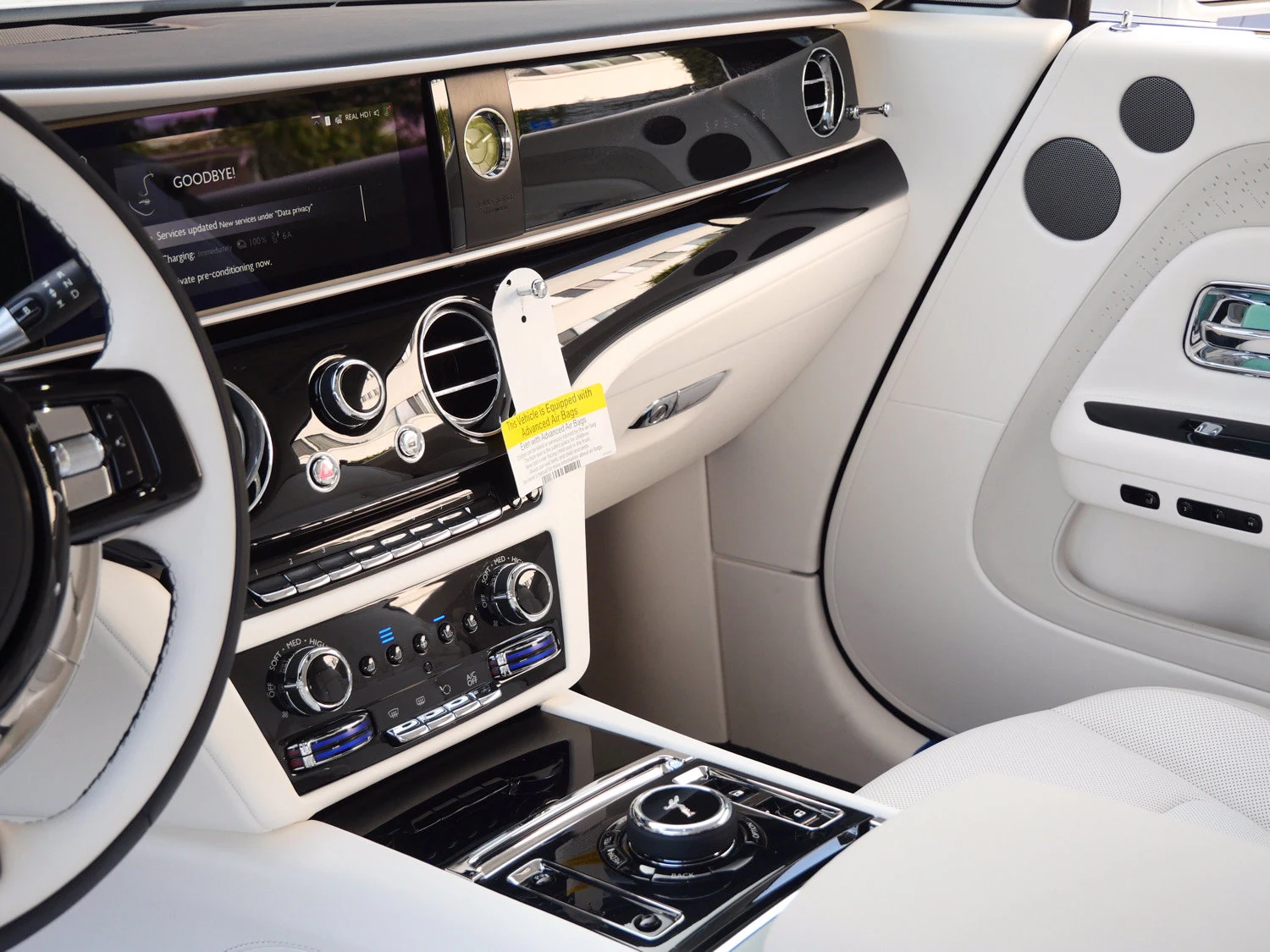 2025 Rolls-Royce Spectre interior, dashboard, Grace White